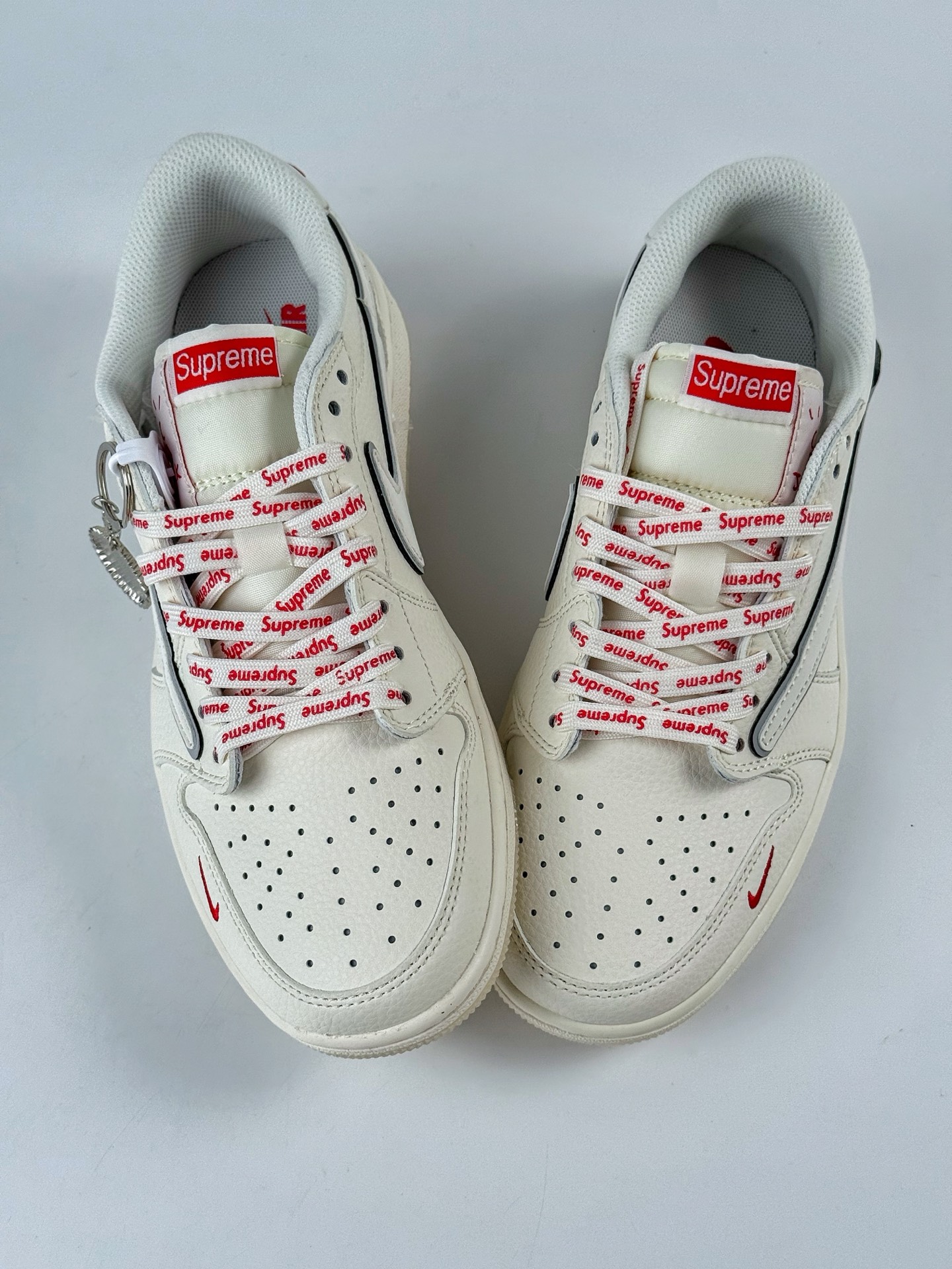 280 Travis Scott x Nike Air Jordan 1 Low x Supreme Air Jordan 1 Low 反转米白红小勾倒钩 XX3168-188