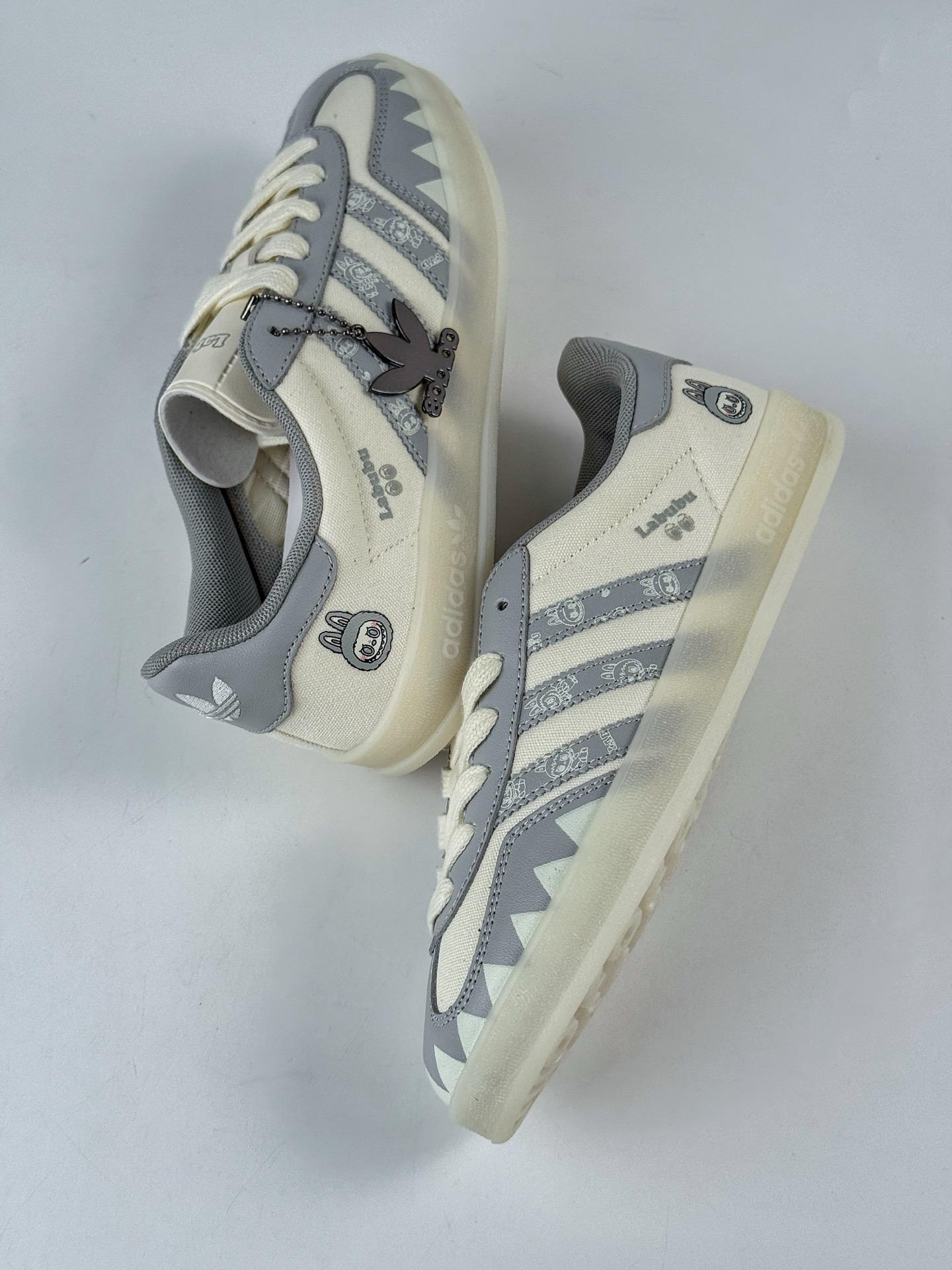 260 adidas originals Samba OG 灰白拉布布 桑巴舞系列复古经典轻便板鞋 DM1234-015