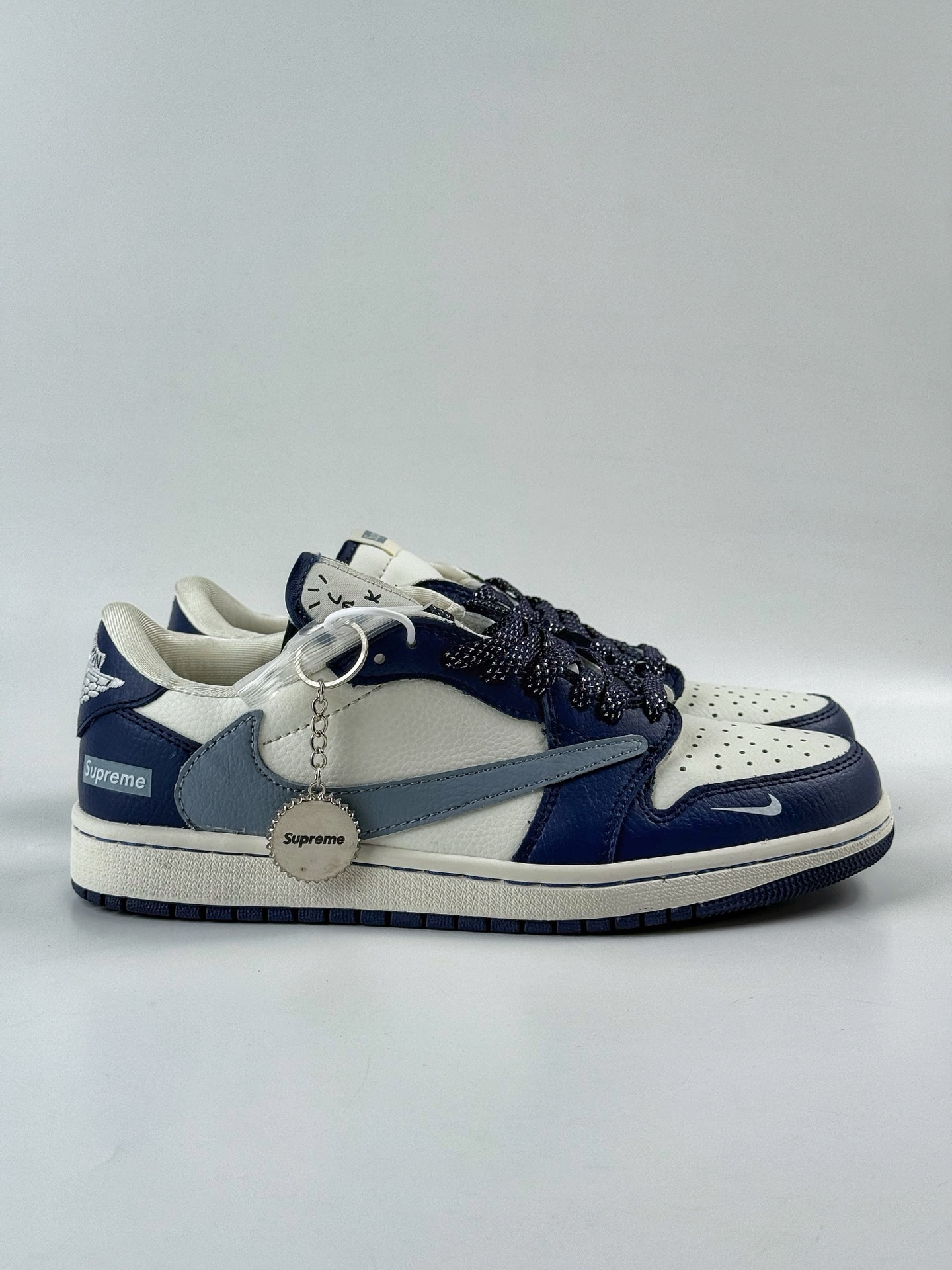 220 Travis Scott x Nike Air Jordan 1 Low x Superme Air Jordan 1 Low 反转蓝白小勾满天星倒钩 JW1188-132