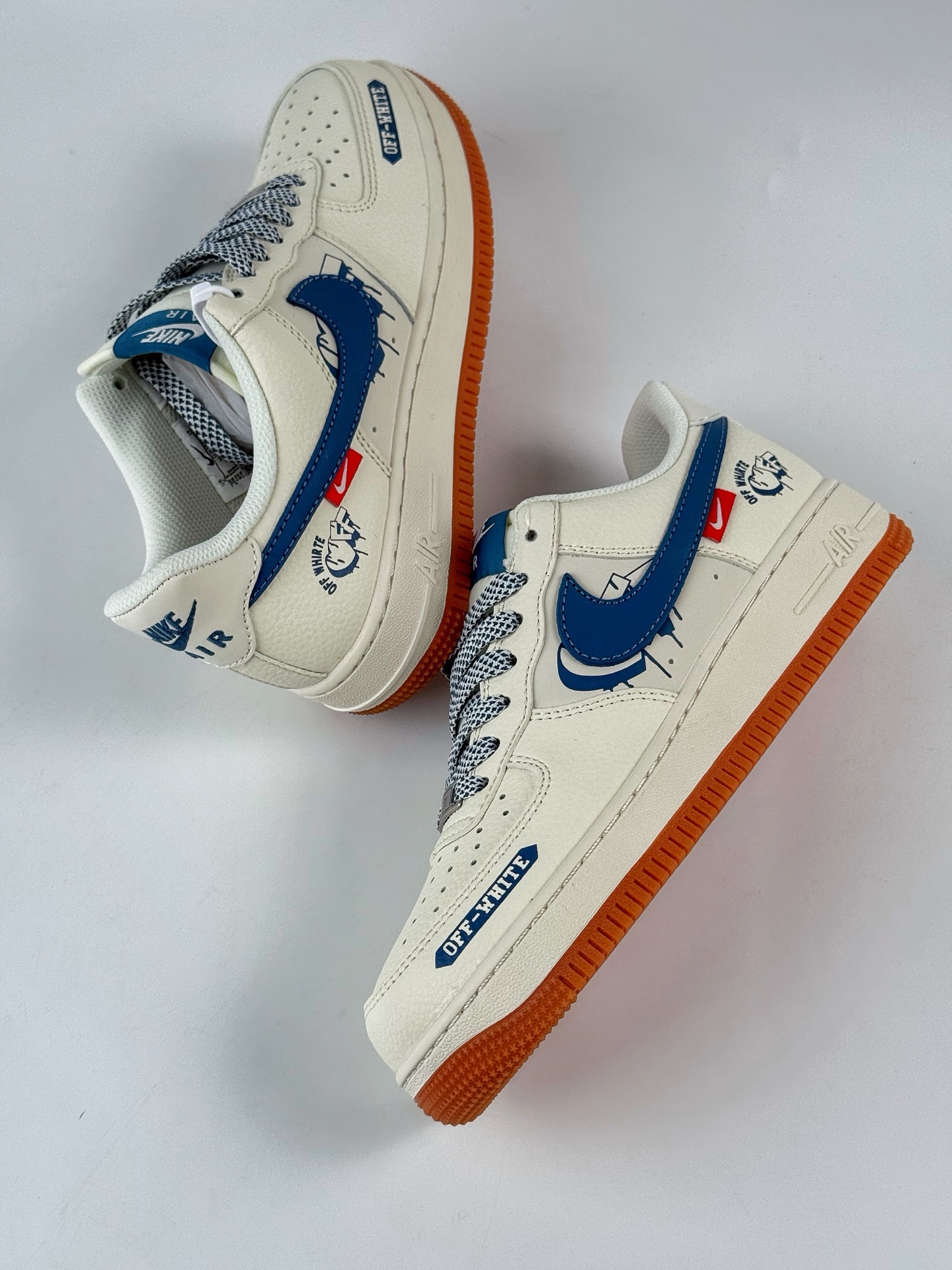 260 Nike Air Force 1 Low 07 x OFF-WHITE 米蓝满天星 QW5836-001