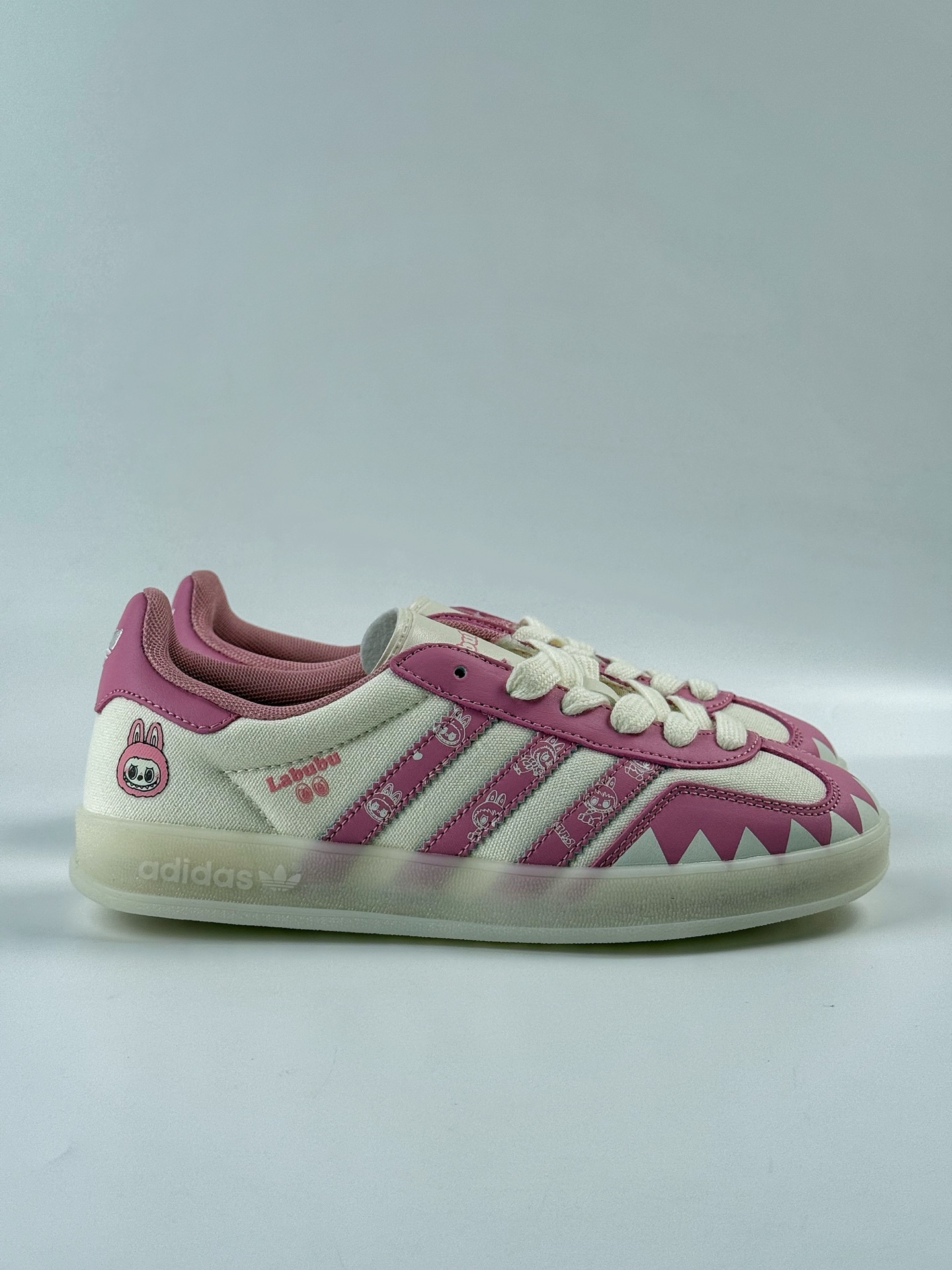 260 adidas originals Samba OG 粉白拉布布 桑巴舞系列复古经典轻便板鞋 DM1234-017