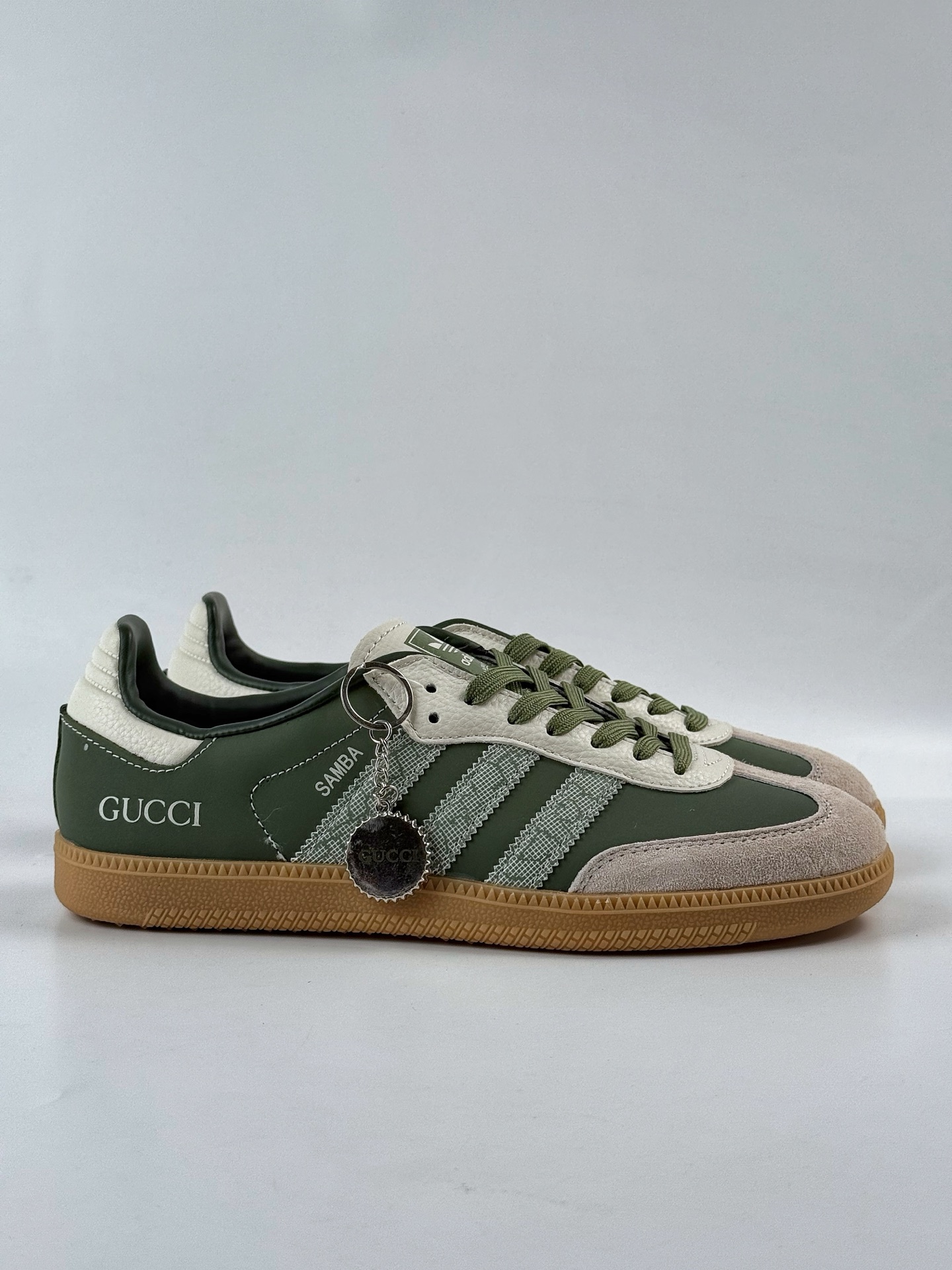 adidoriginals Samba OG x GUCCI 灰绿 桑巴舞系列复古经典轻便板鞋  DX0011