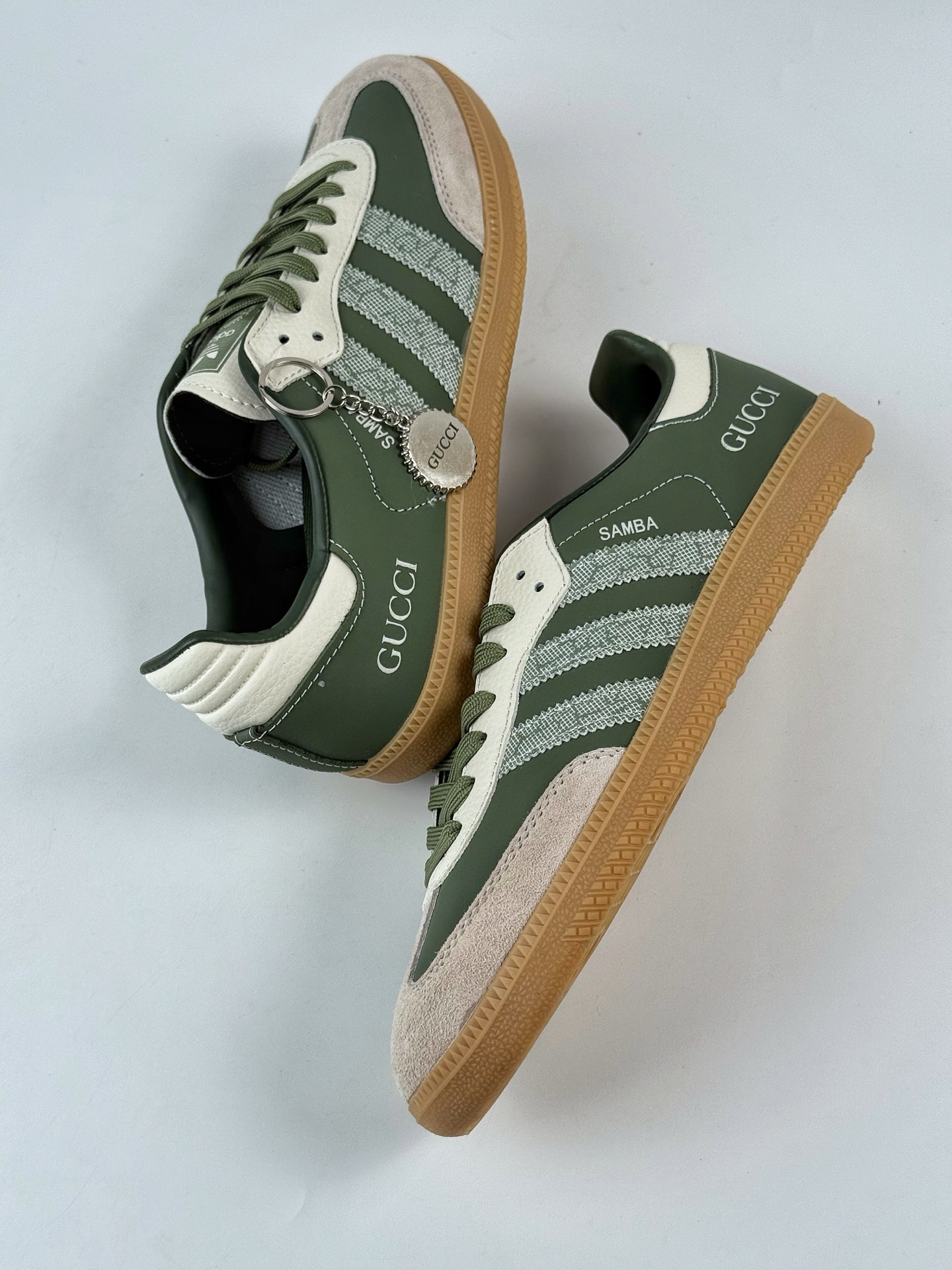 adidoriginals Samba OG x GUCCI 灰绿 桑巴舞系列复古经典轻便板鞋  DX0011