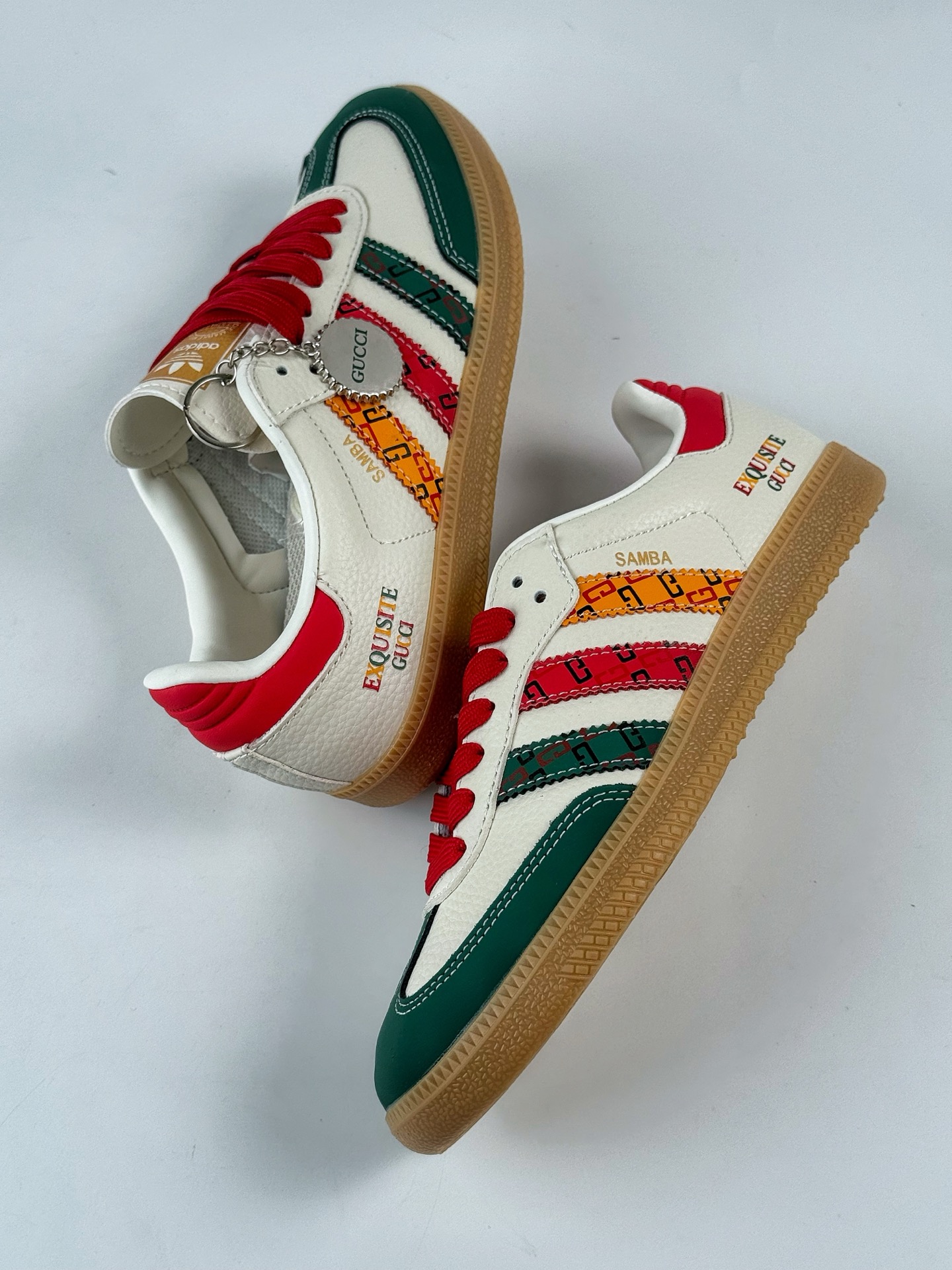 adidoriginals Samba OG x GUCCI 绿白红 桑巴舞系列复古经典轻便板鞋  DB0001