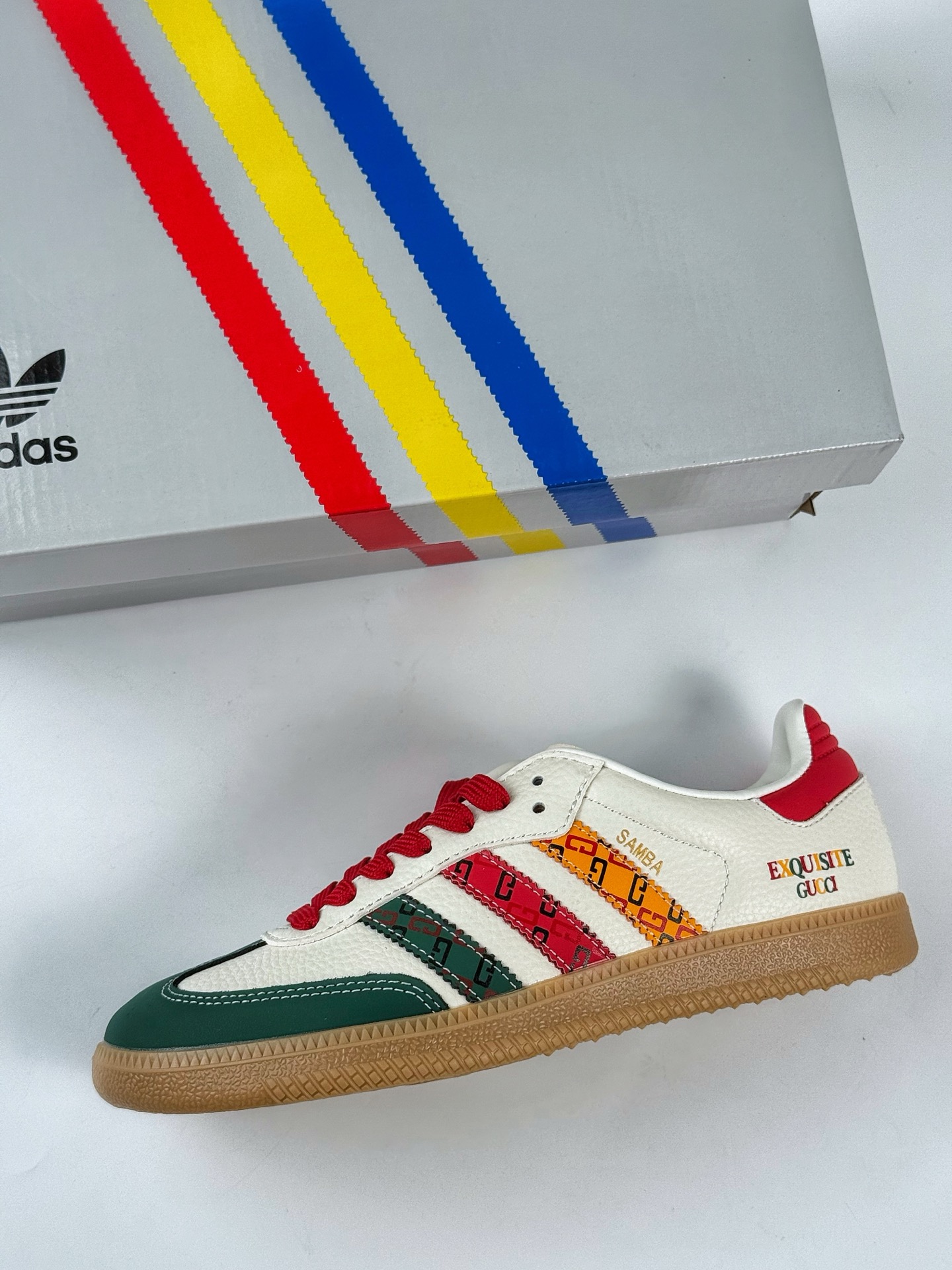 adidoriginals Samba OG x GUCCI 绿白红 桑巴舞系列复古经典轻便板鞋  DB0001