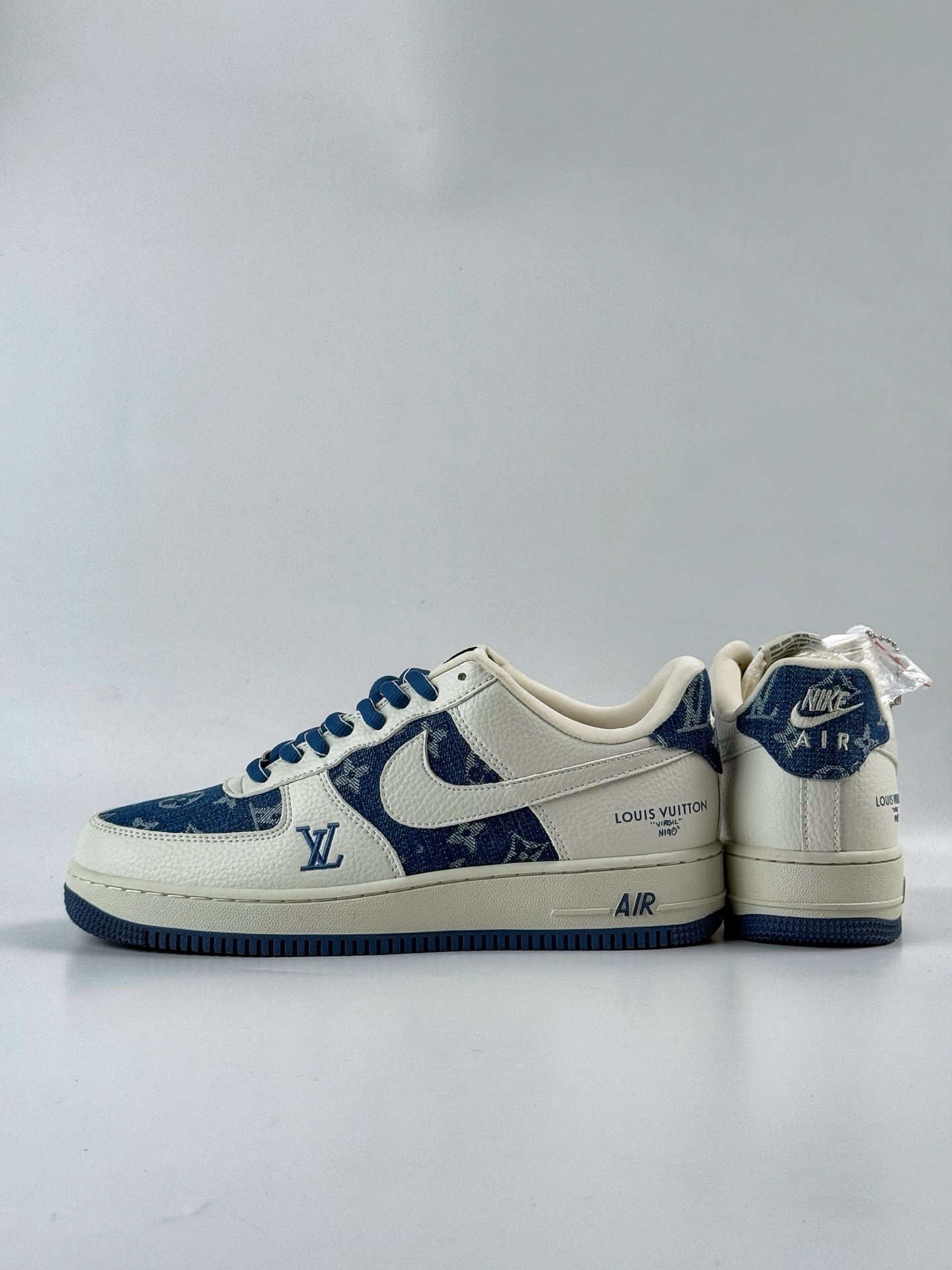 Nike Air Force 1 Low 07 x Louis Vuitton 白蓝牛仔  SC9207-536