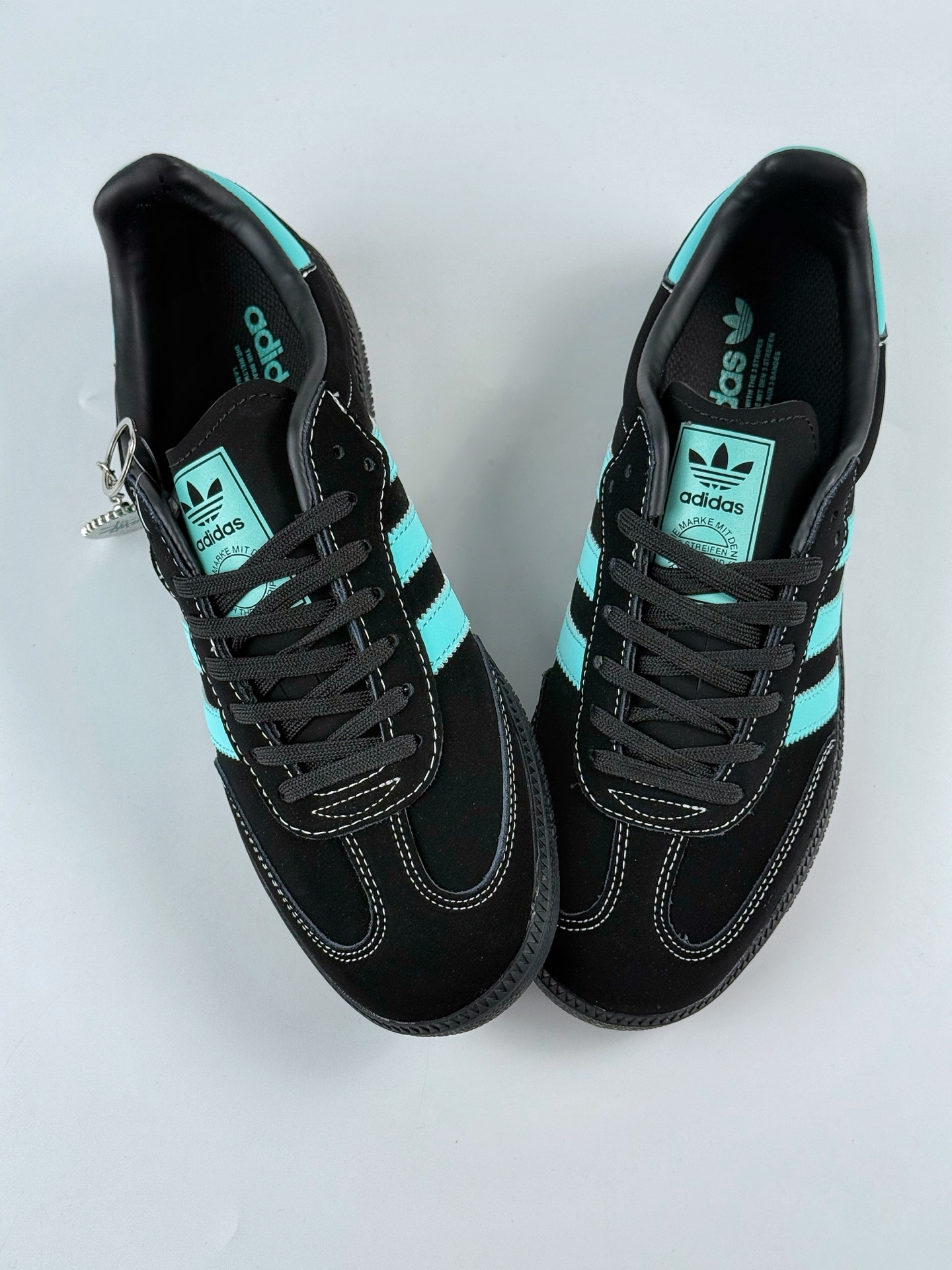 adidoriginals Samba OG x Stussy 黑蓝 桑巴舞系列复古经典轻便板鞋  DX0002