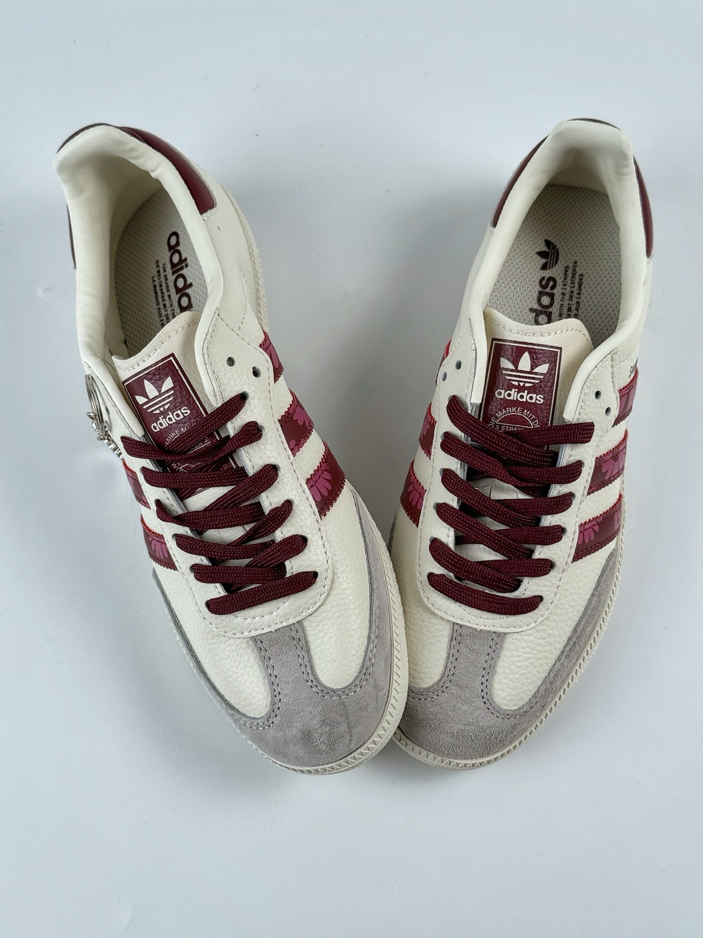 adidoriginals Samba OG 小雏菊 灰白 桑巴舞系列复古经典轻便板鞋 DX0009