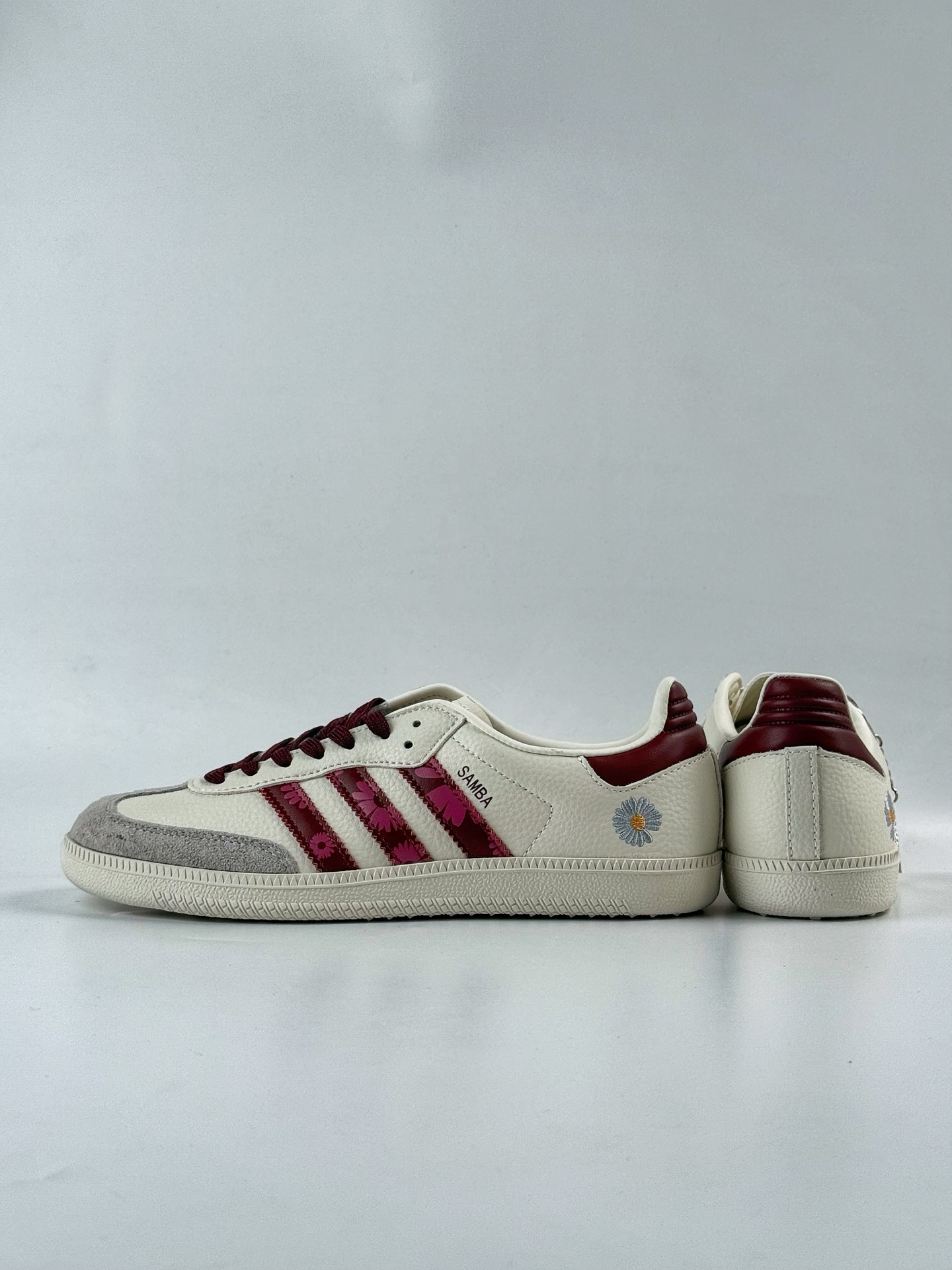 adidoriginals Samba OG 小雏菊 灰白 桑巴舞系列复古经典轻便板鞋 DX0009