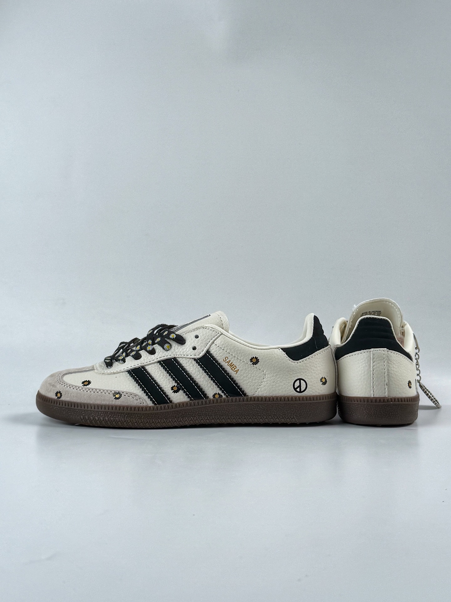 adidoriginals Samba OG 小雏菊 灰白黑 桑巴舞系列复古经典轻便板鞋  DX0005