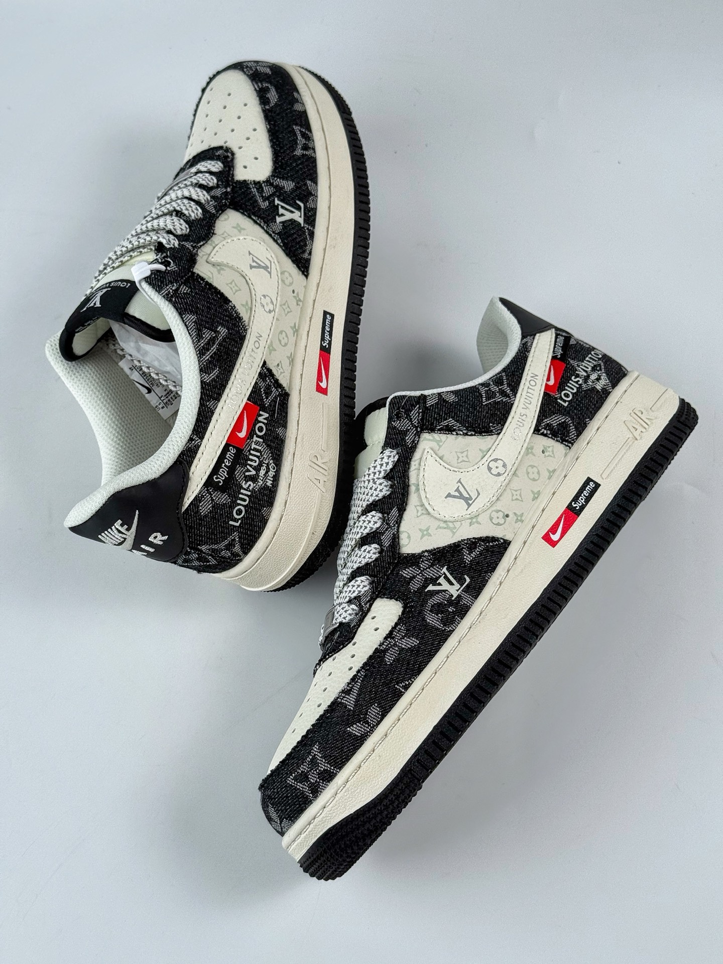 Nike Air Force 1 Low 07 x Louis Vuitton 黑白牛仔满天星 MZ9588-802