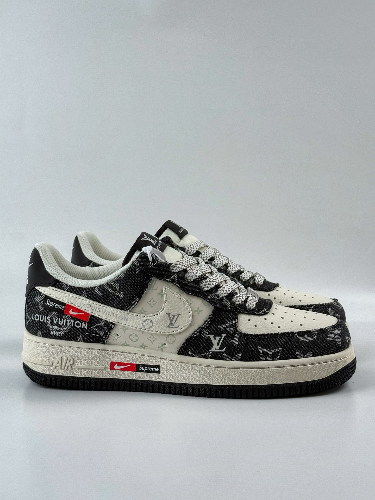 Nike Air Force 1 Low 07 x Louis Vuitton 黑白牛仔满天星 MZ9588-802