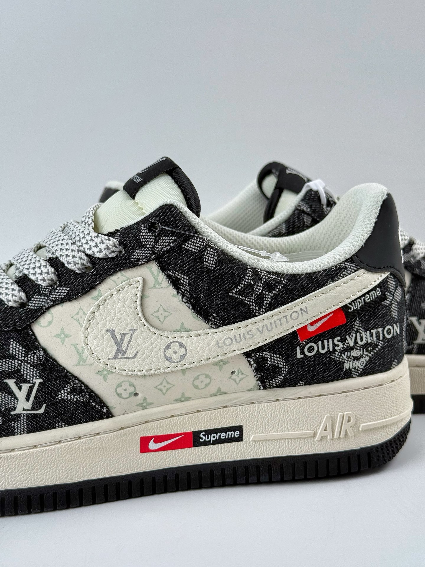 Nike Air Force 1 Low 07 x Louis Vuitton 黑白牛仔满天星 MZ9588-802