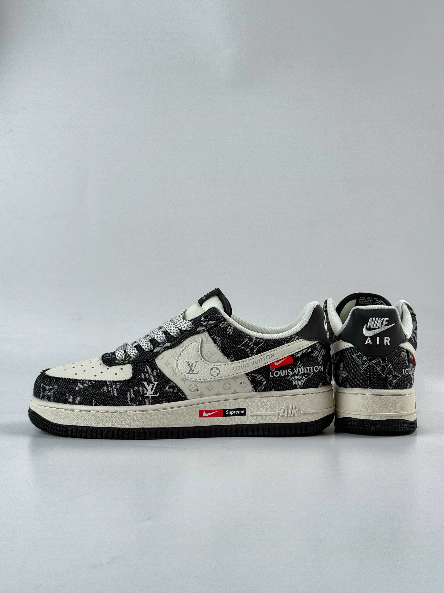 Nike Air Force 1 Low 07 x Louis Vuitton 黑白牛仔满天星 MZ9588-802