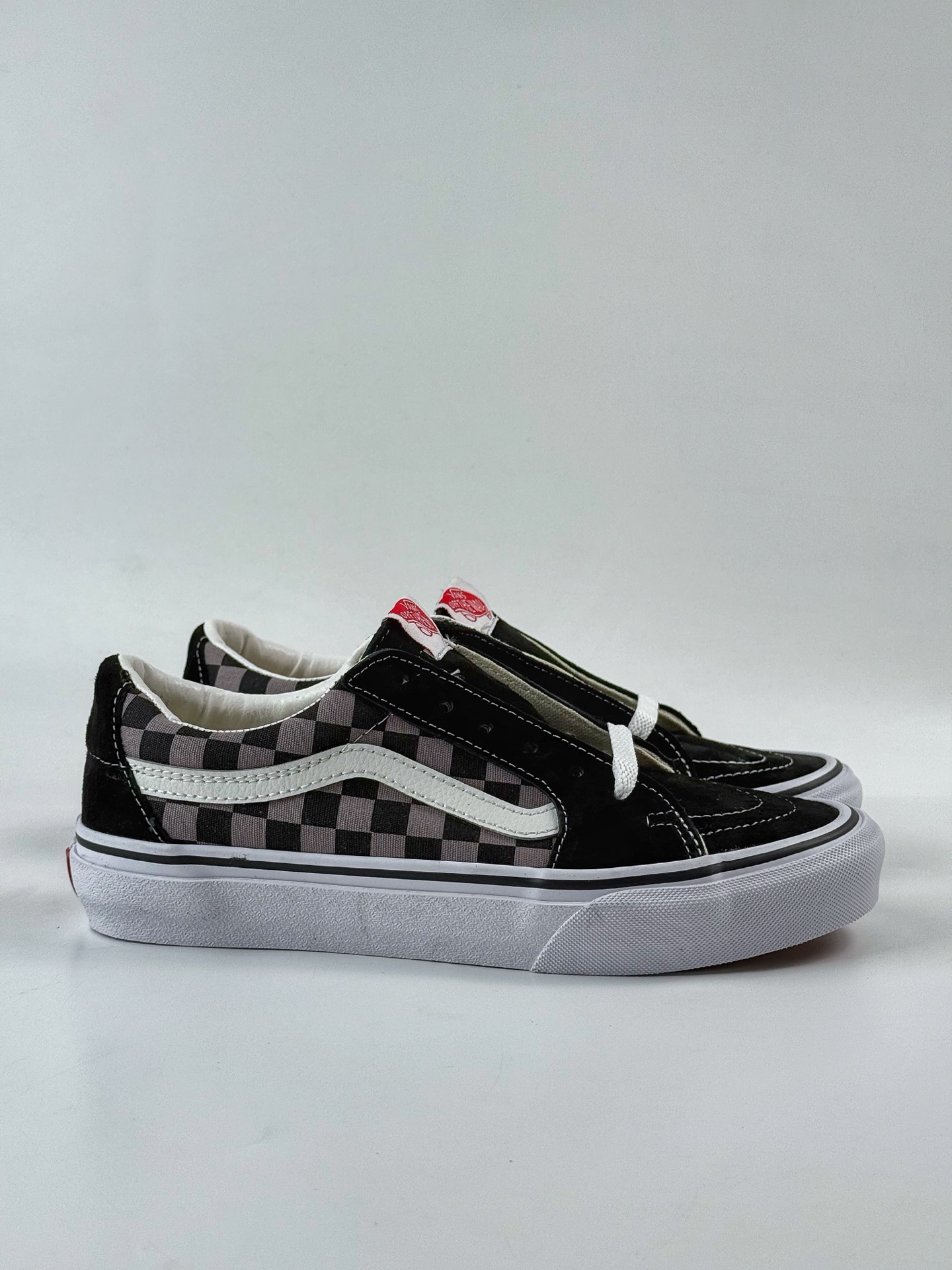 VANS 范斯 SK8-LOW 经典款 灰黑格子 休闲板鞋帆布鞋