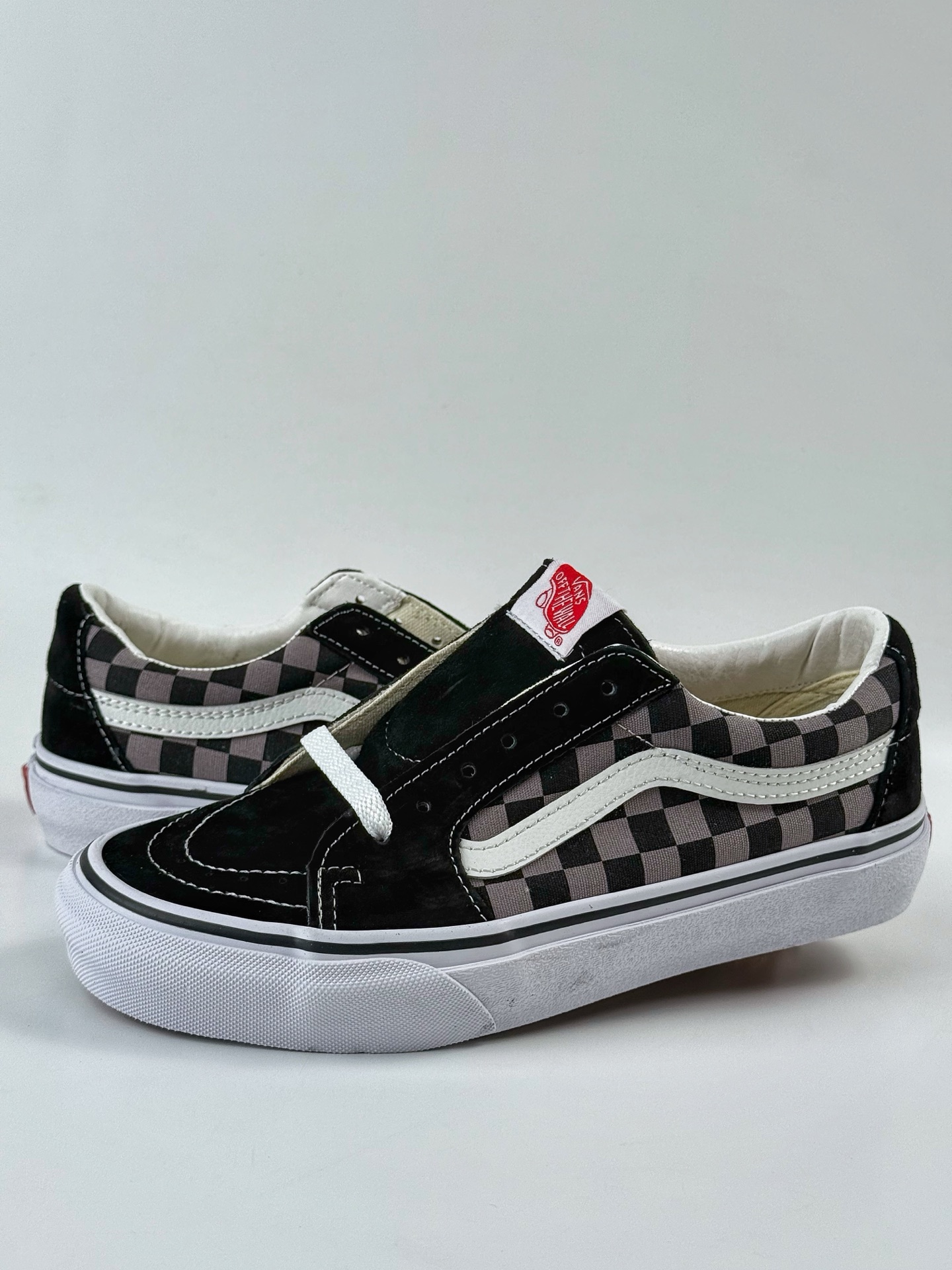 VANS 范斯 SK8-LOW 经典款 灰黑格子 休闲板鞋帆布鞋