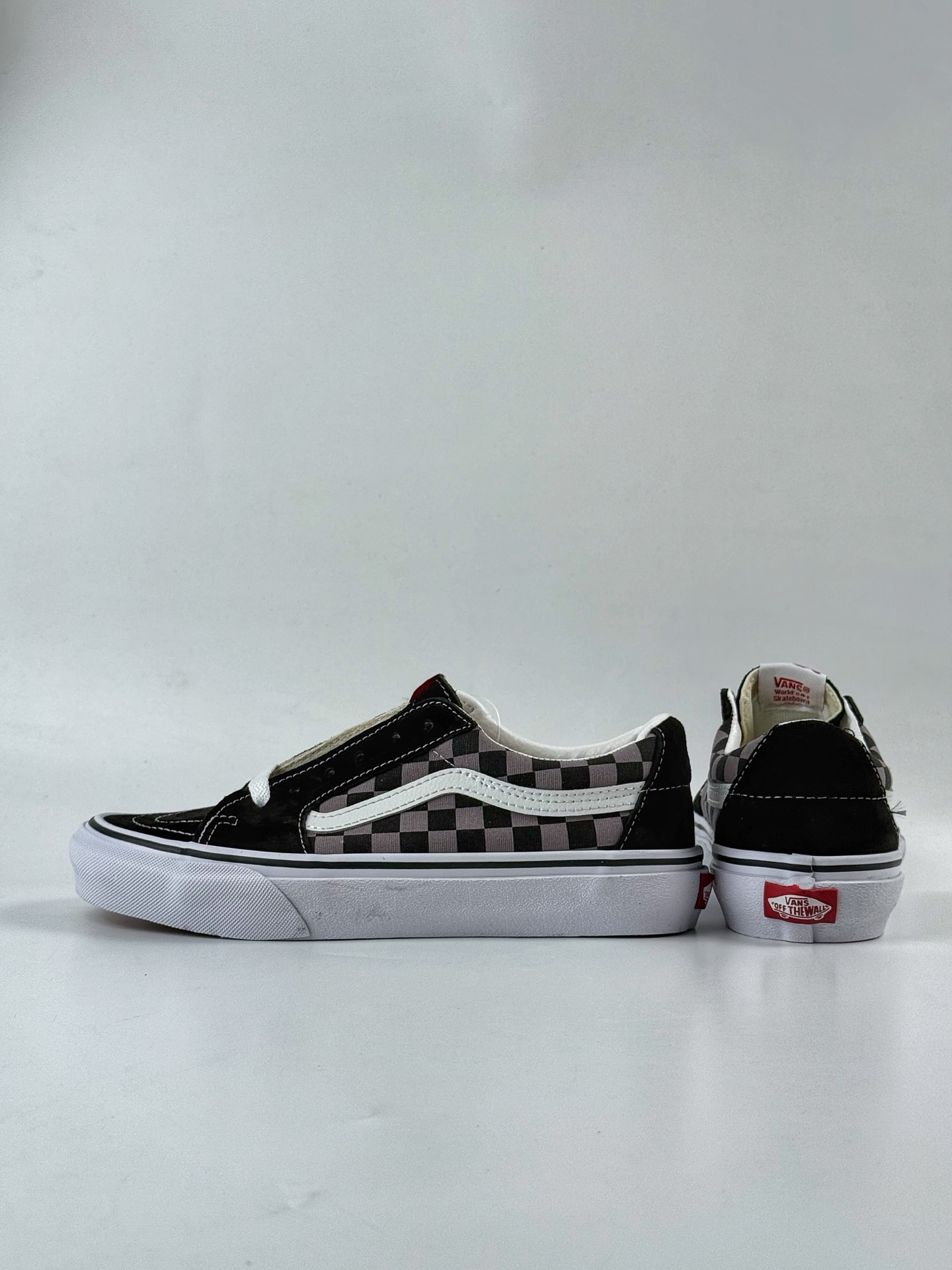 VANS 范斯 SK8-LOW 经典款 灰黑格子 休闲板鞋帆布鞋