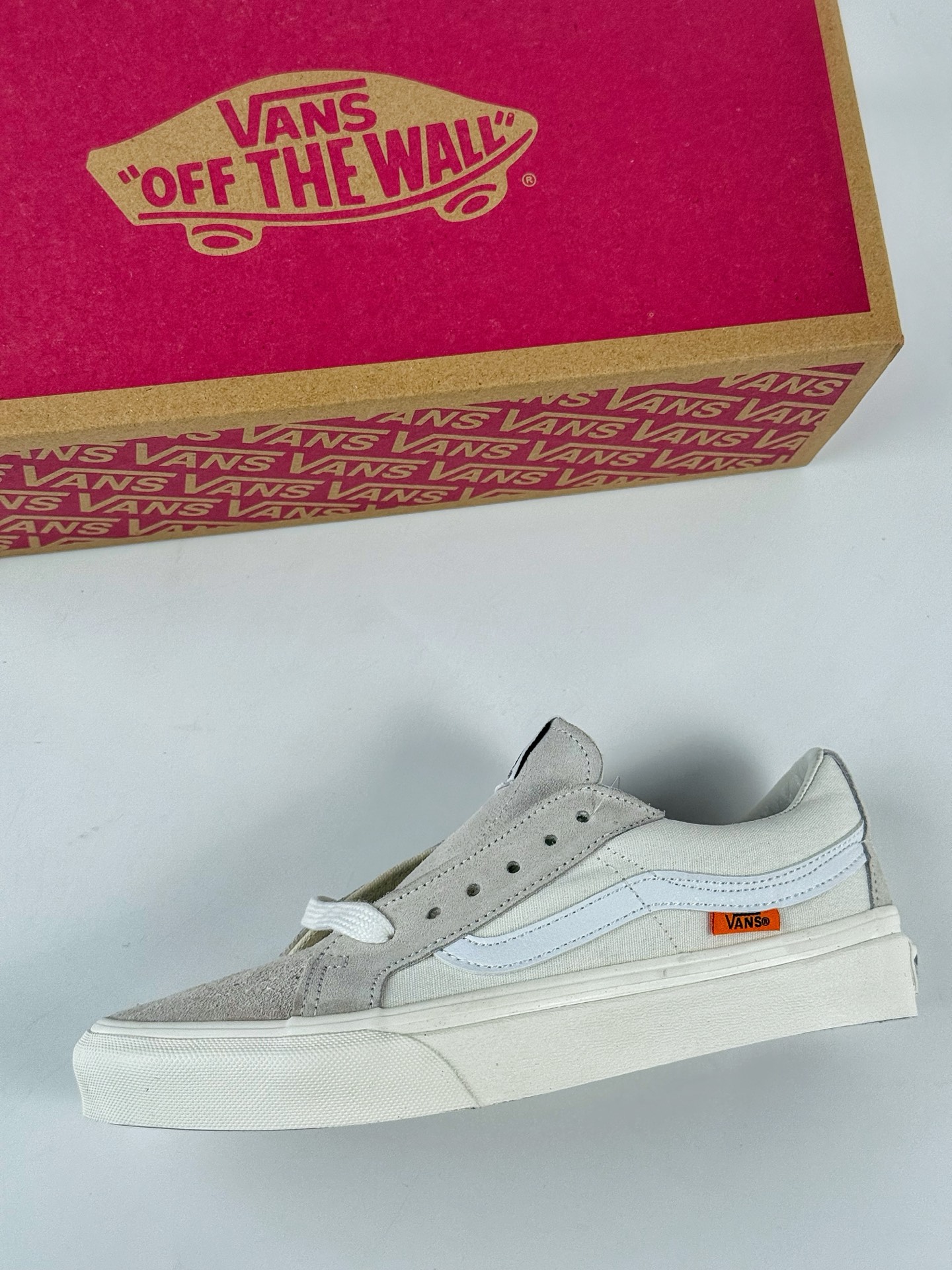 Vans SK8-LOW米白地帮 复古休闲低帮休闲板鞋 浅色
