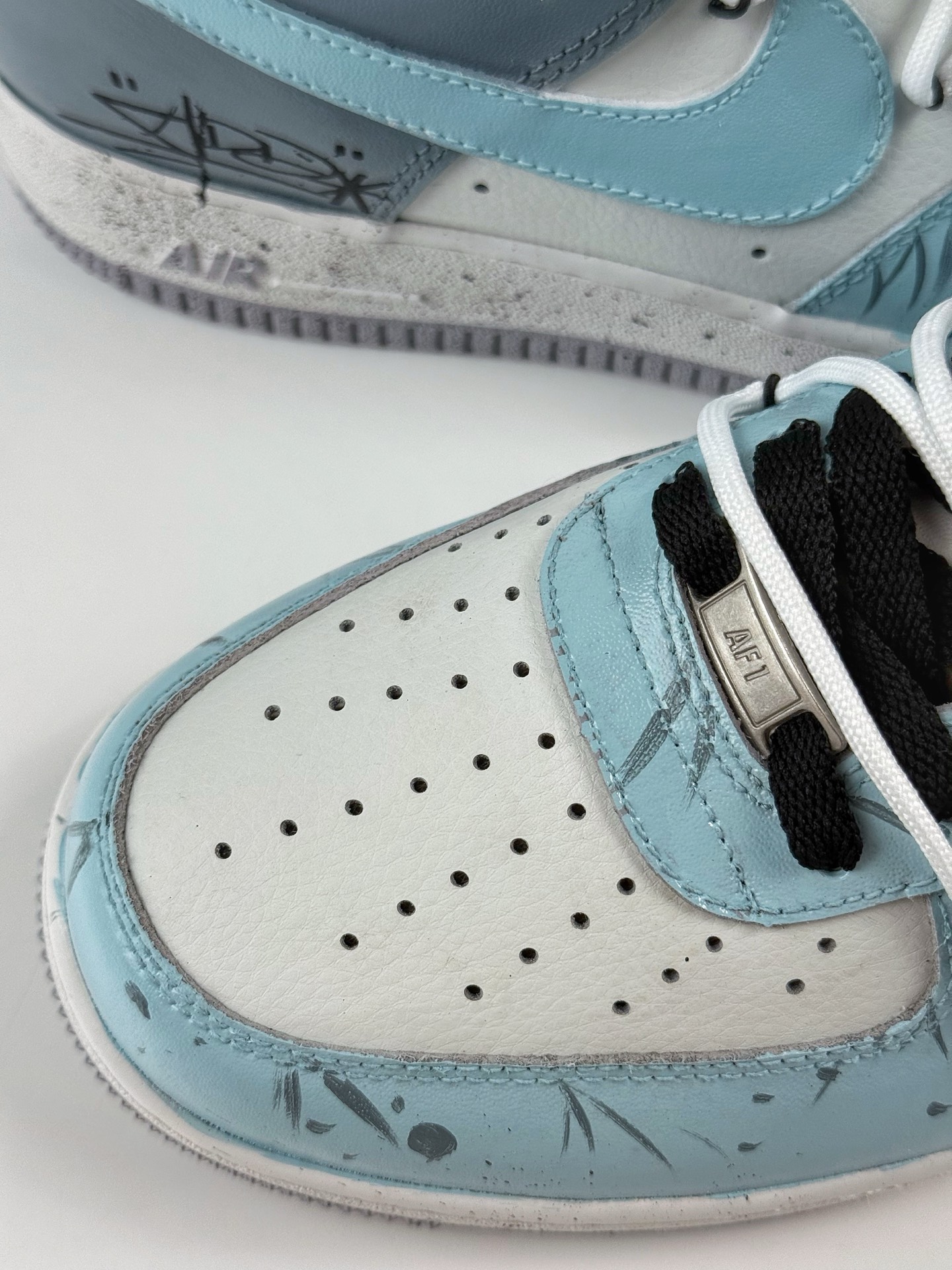 Nike Air Force 1 Low 07 水栽竹 新中式 国风 蓝白绑带 CW1888-006