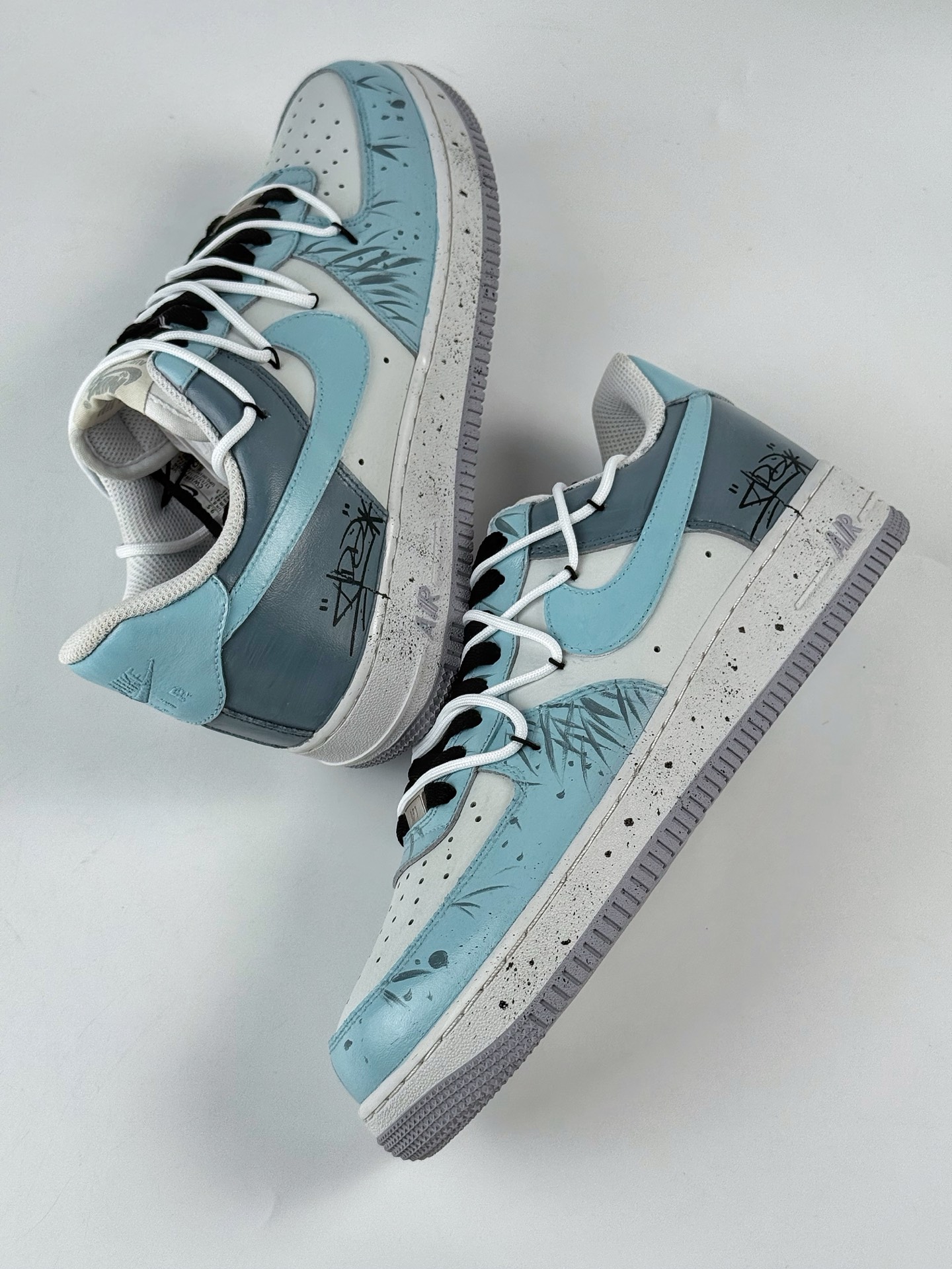 Nike Air Force 1 Low 07 水栽竹 新中式 国风 蓝白绑带 CW1888-006