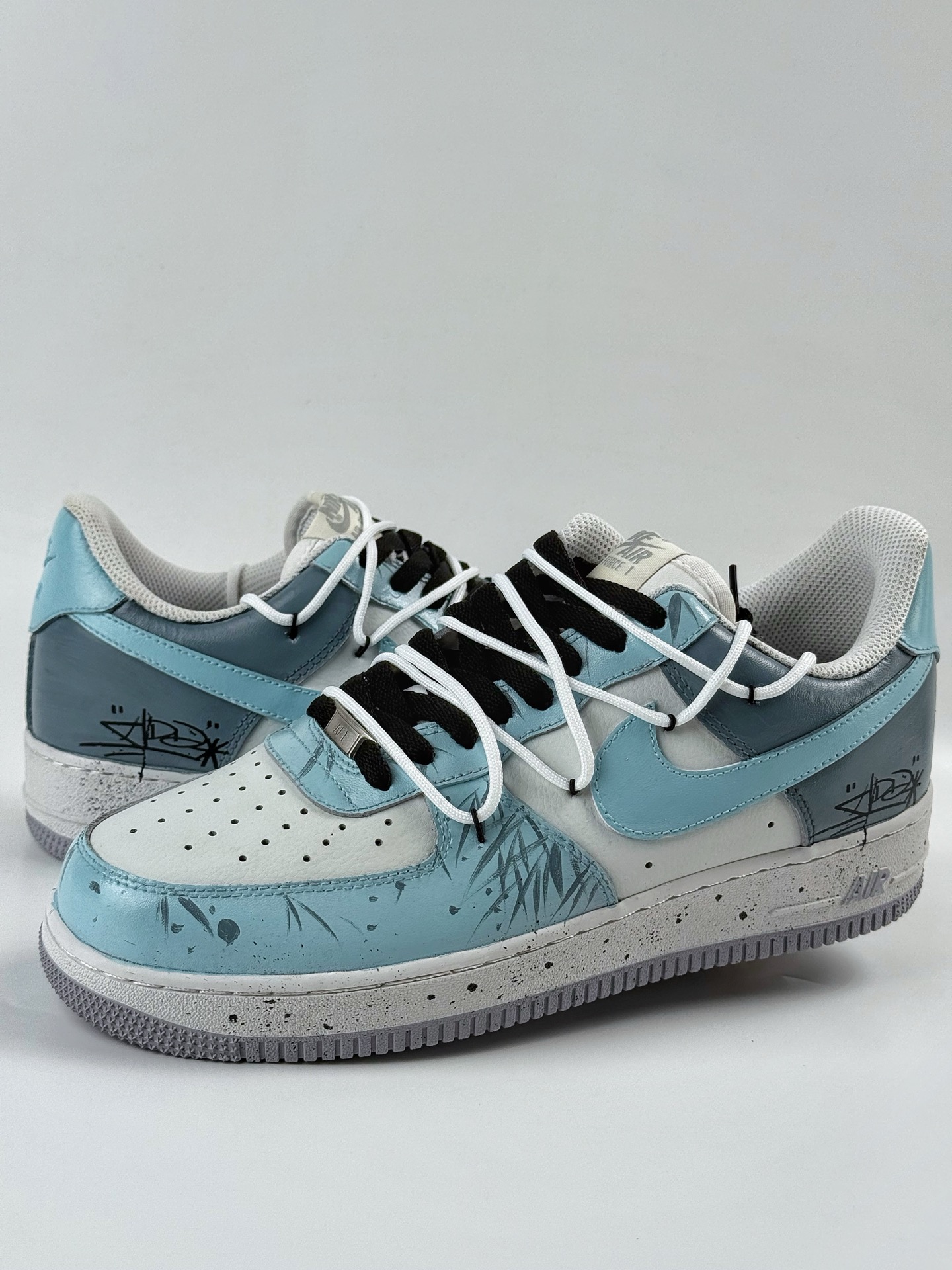Nike Air Force 1 Low 07 水栽竹 新中式 国风 蓝白绑带 CW1888-006