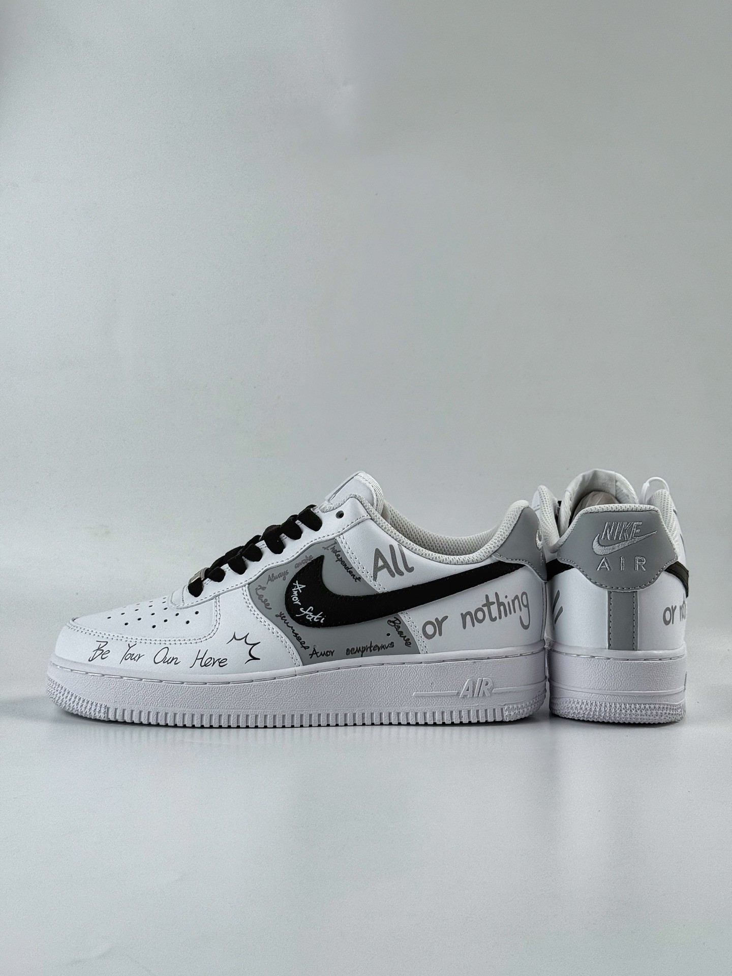 Nike Air Force 1 Low 07 狂想 逐梦 手绘 涂鸦 白黑  ZH0316-087