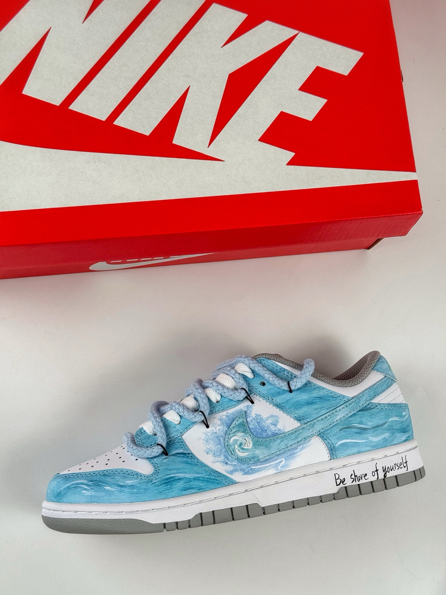 Nike SB Dunk Low 月下碧波行 特殊礼袋 新中式 手绘 晕染 泼墨 HF5441-105
