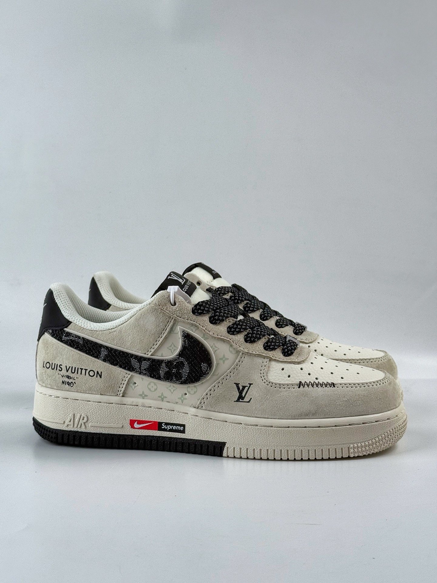 Nike Air Force 1 Low 07 x Louis Vuitton 棕白黑满天星 MZ9588-801