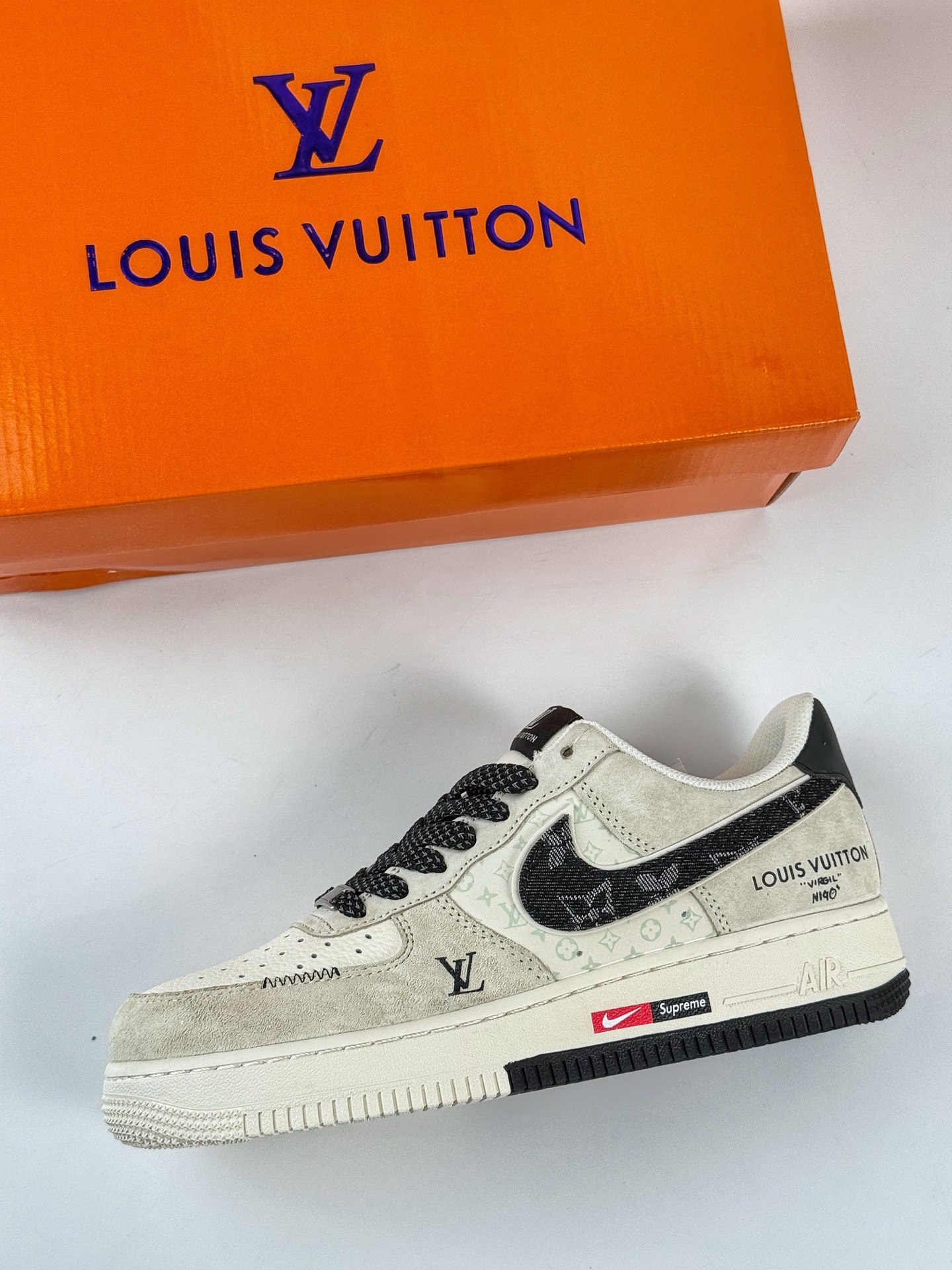Nike Air Force 1 Low 07 x Louis Vuitton 棕白黑满天星 MZ9588-801