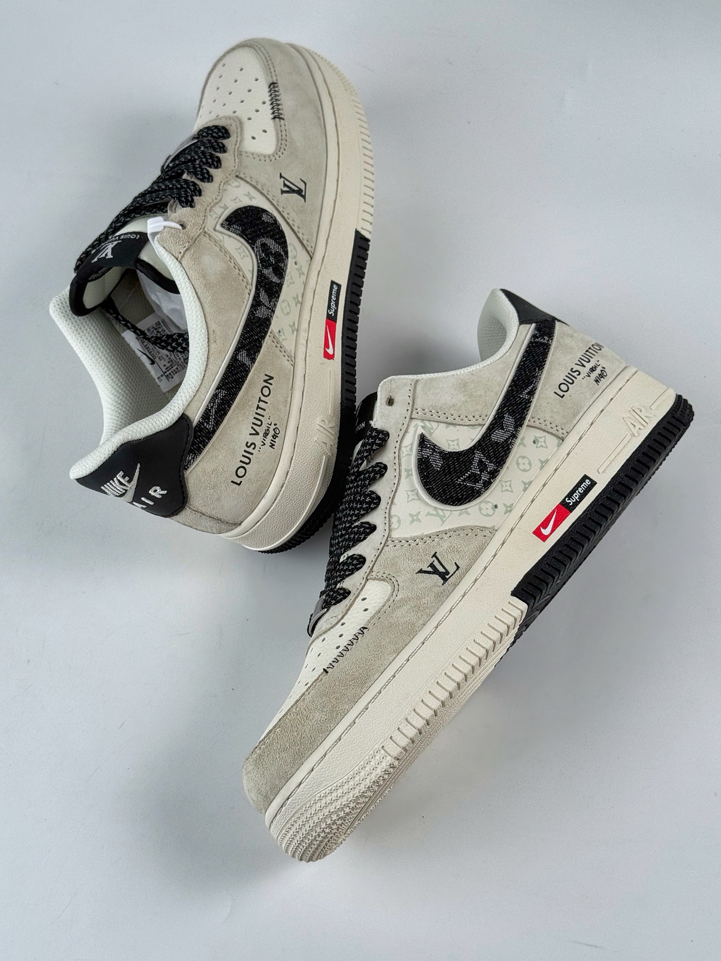 Nike Air Force 1 Low 07 x Louis Vuitton 棕白黑满天星 MZ9588-801