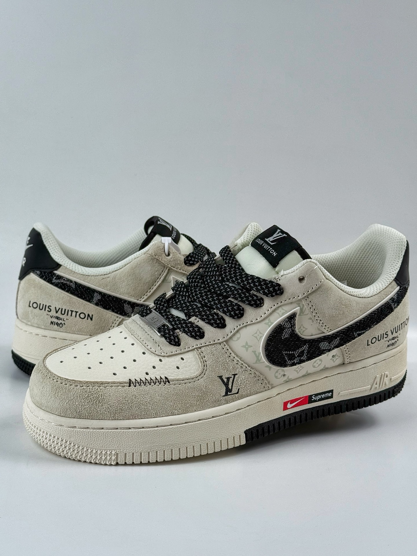 Nike Air Force 1 Low 07 x Louis Vuitton 棕白黑满天星 MZ9588-801