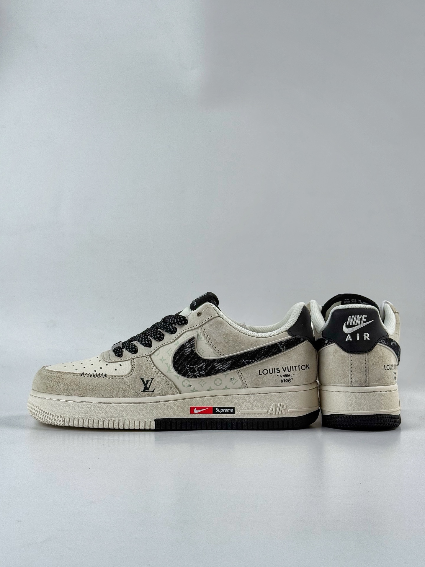 Nike Air Force 1 Low 07 x Louis Vuitton 棕白黑满天星 MZ9588-801