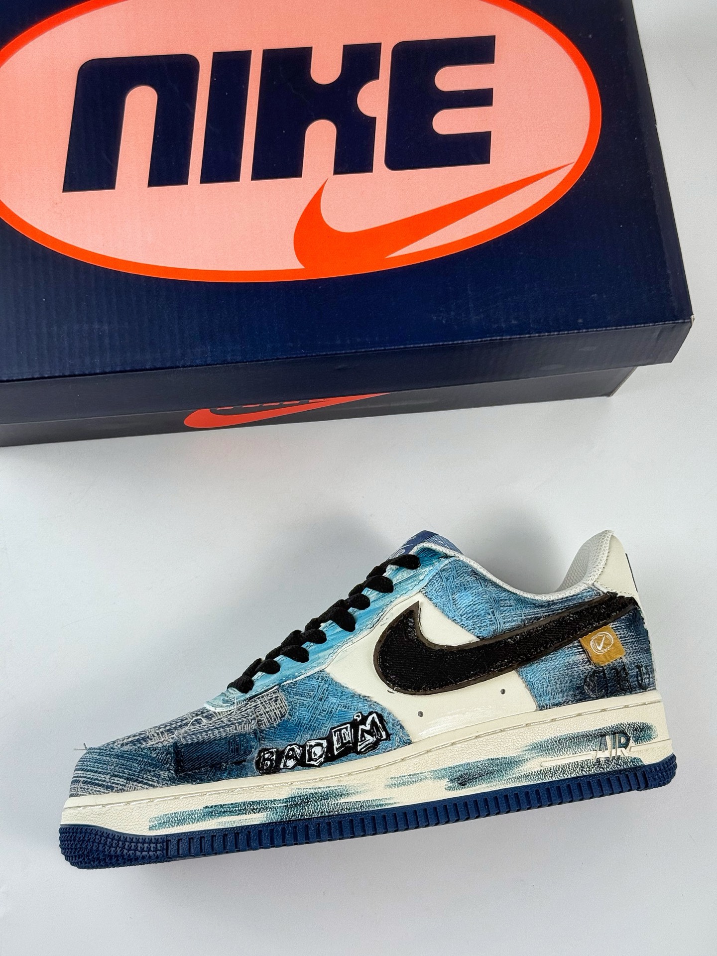 260 Nike Air Force 1 Low 07 蓝白牛仔补丁 FB0607-770