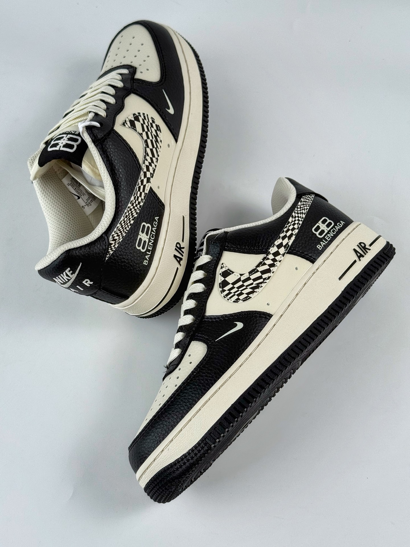 260 Nike Air Force 1 Low 07 x Balenciaga 米黑创意小勾  HJ3318-003