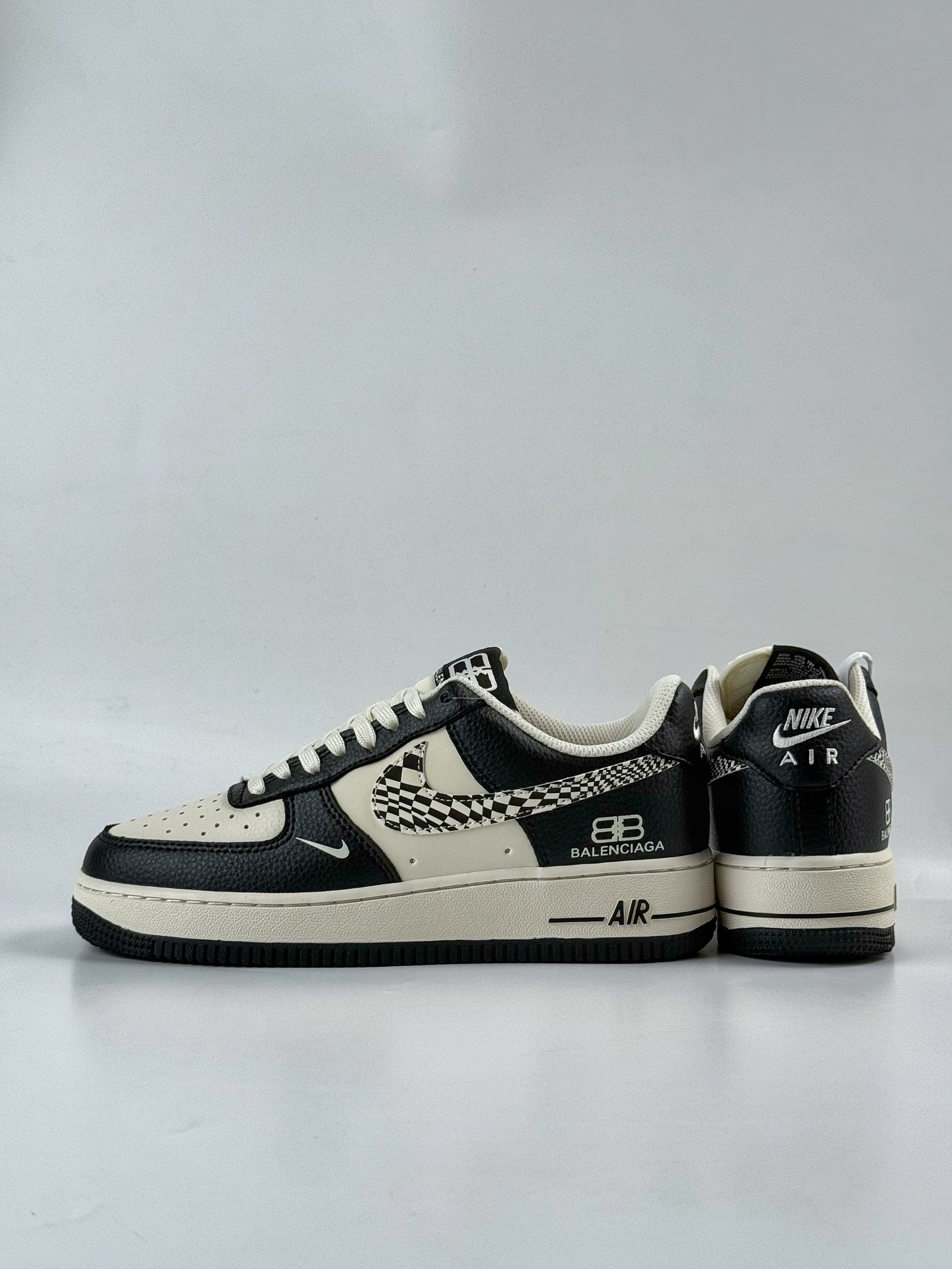 260 Nike Air Force 1 Low 07 x Balenciaga 米黑创意小勾  HJ3318-003