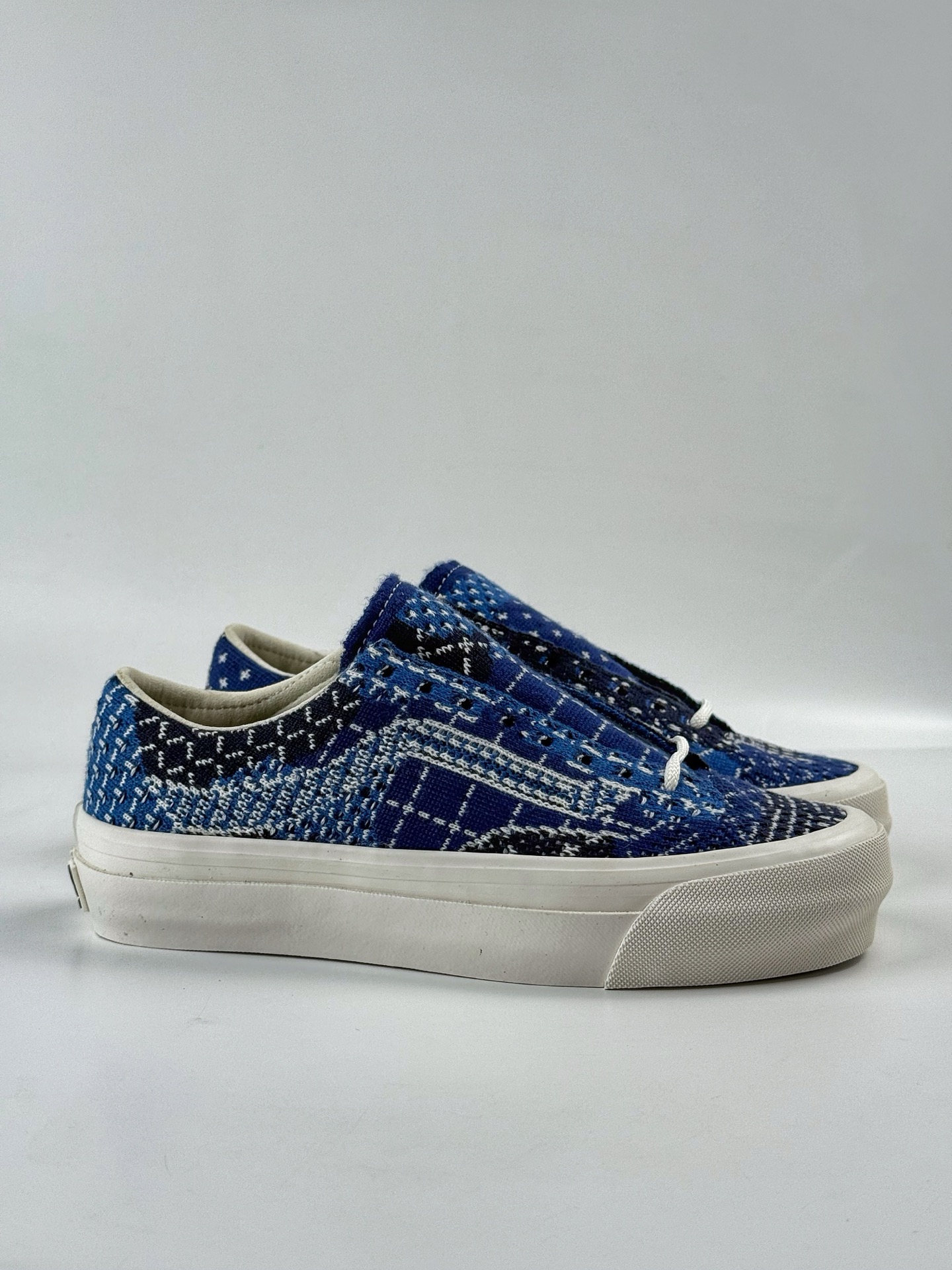 150 Vans OTW Old Skool 36 LX FDMTL OTW联名蓝色花纹编织布复古百搭板鞋
