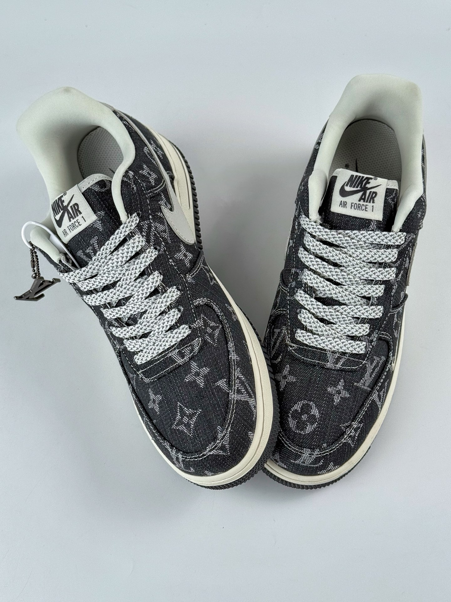260 Nike Air Force 1 Low 07 Louis Vuitton 黑灰牛仔小勾满天星  ZD1988-003