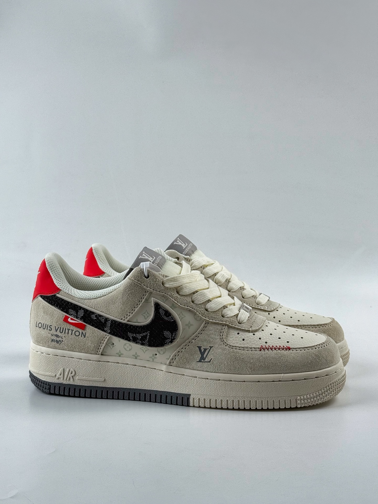 Nike Air Force 1 Low 07 x Louis Vuitton 棕白黑  MZ9588-806