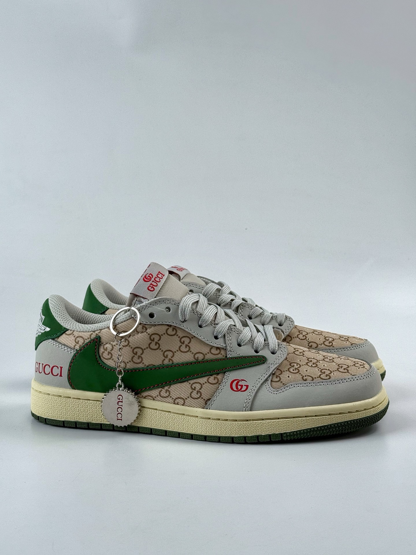 280 Travis Scott x Nike Air Jordan 1 Low x Supreme x GUCCI Air Jordan 1 Low 反转花纹绿棕倒钩 DZ5899-003