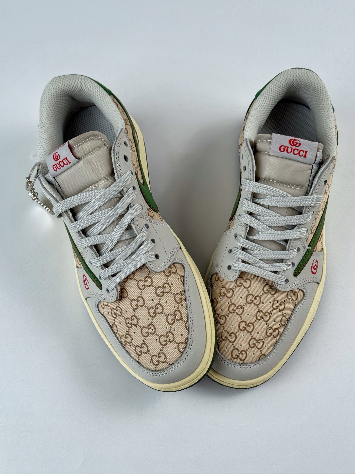 280 Travis Scott x Nike Air Jordan 1 Low x Supreme x GUCCI Air Jordan 1 Low 反转花纹绿棕倒钩 DZ5899-003
