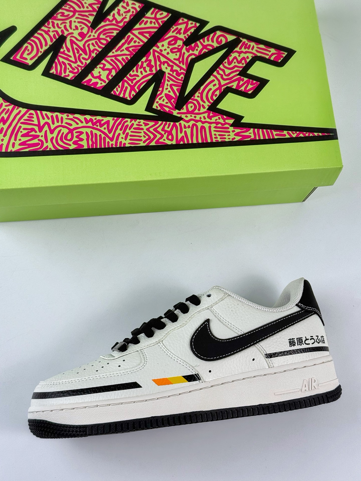 260 Nike Air Force 1 Low 07 藤原豆腐店 白黑 KX2532-503