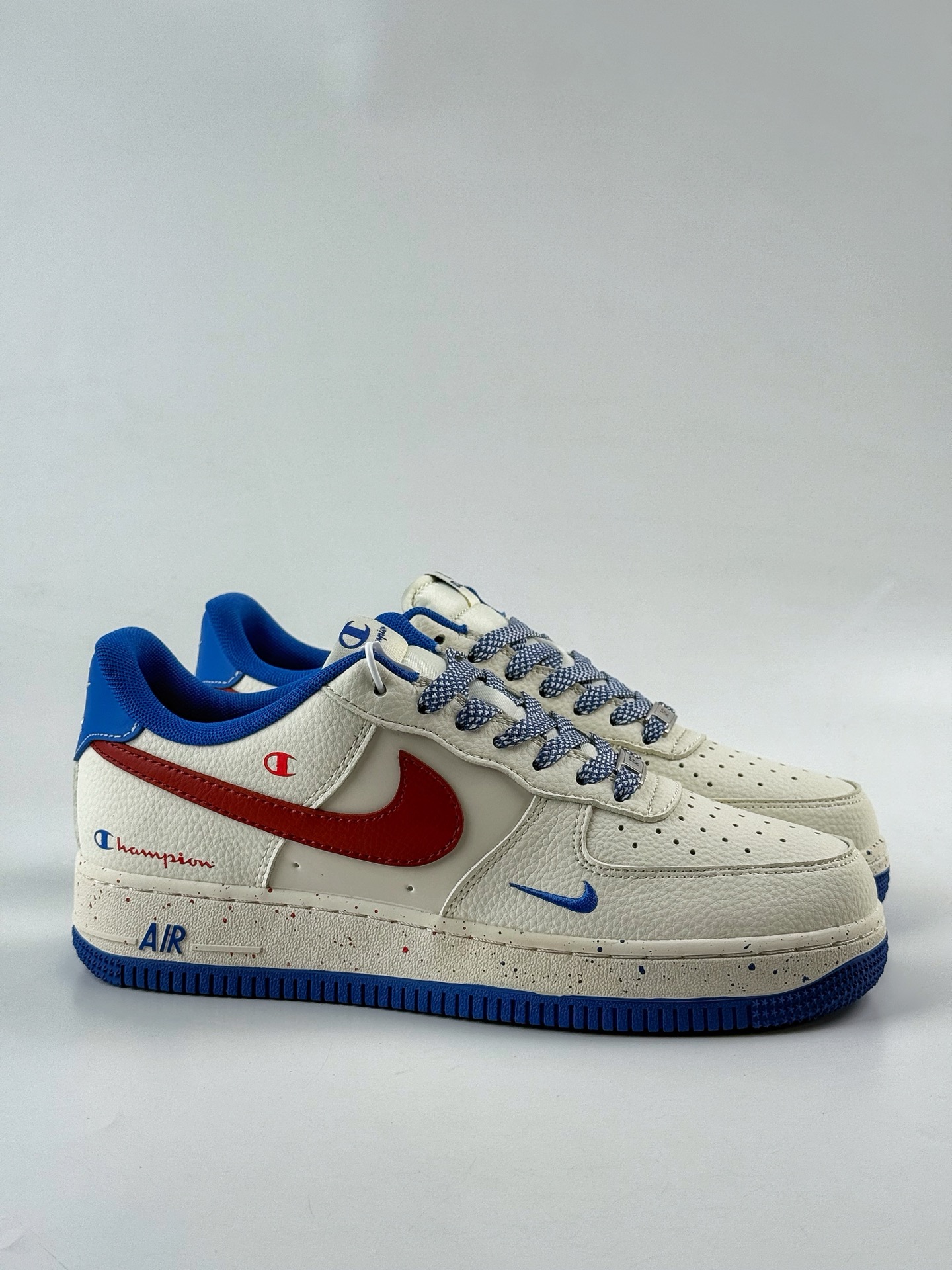 260 Nike Air Force 1 Low 07 x Champion 白蓝红小勾满天星 QW5606-266