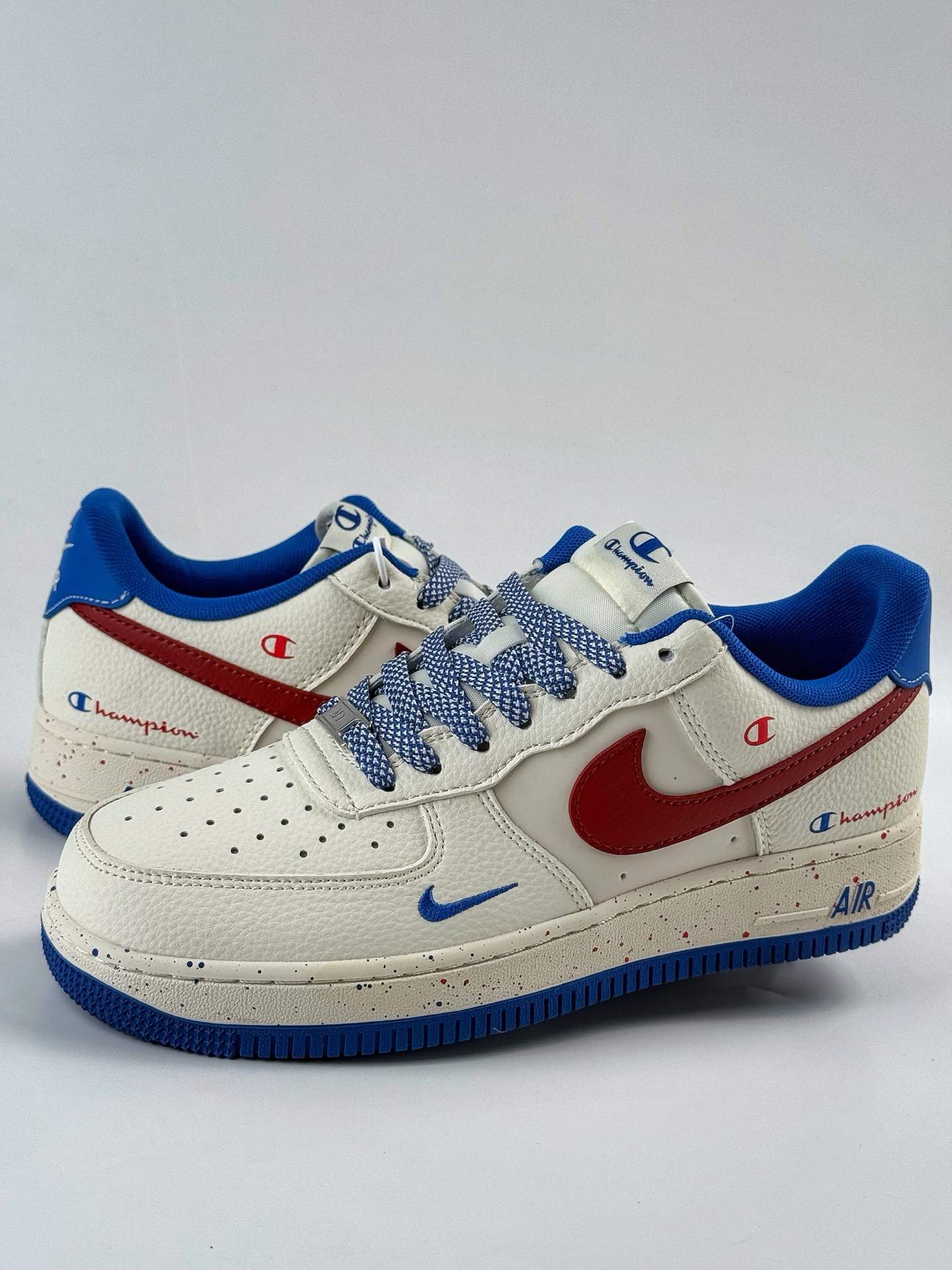 260 Nike Air Force 1 Low 07 x Champion 白蓝红小勾满天星 QW5606-266