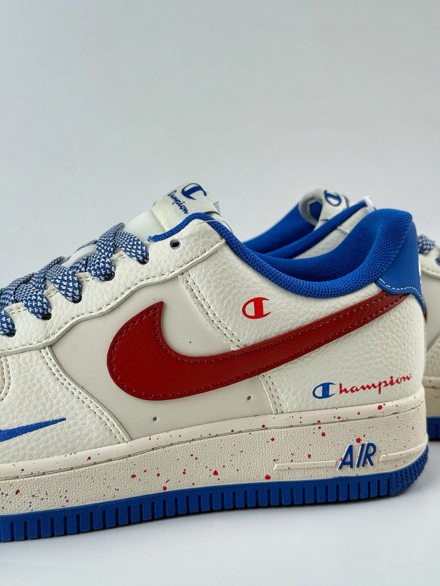 260 Nike Air Force 1 Low 07 x Champion 白蓝红小勾满天星 QW5606-266