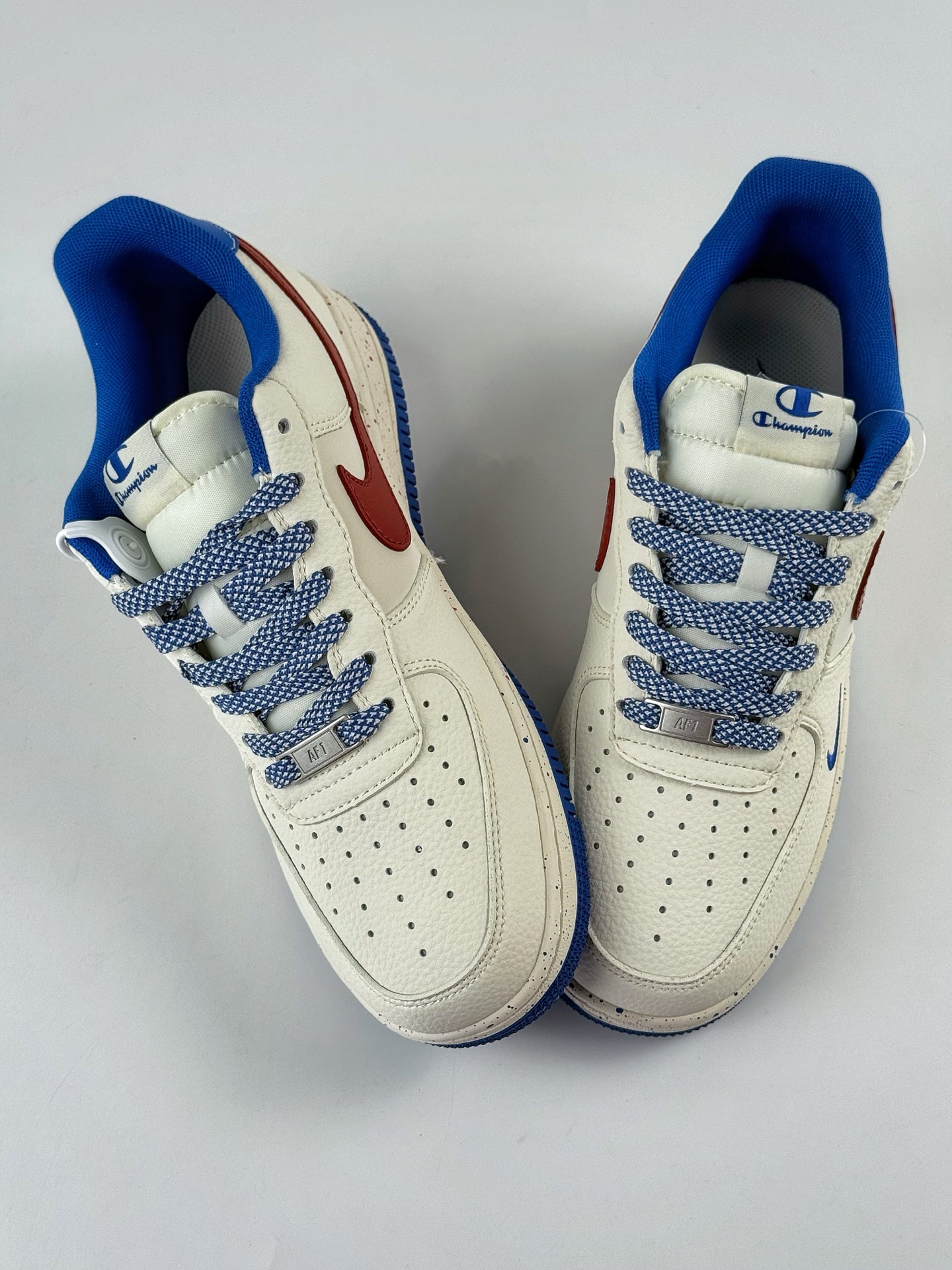 260 Nike Air Force 1 Low 07 x Champion 白蓝红小勾满天星 QW5606-266