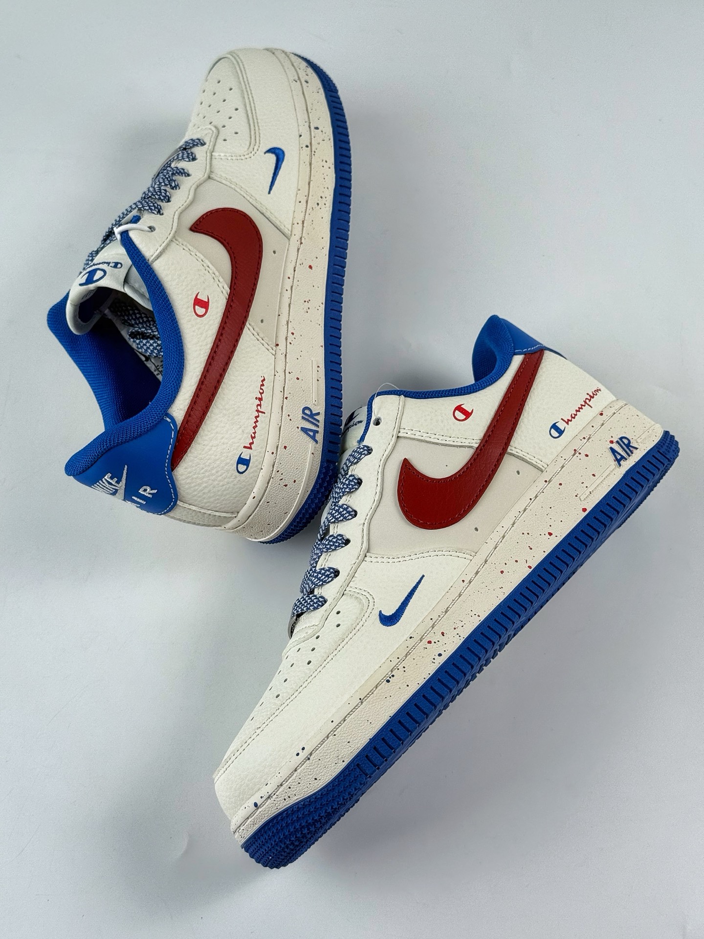 260 Nike Air Force 1 Low 07 x Champion 白蓝红小勾满天星 QW5606-266