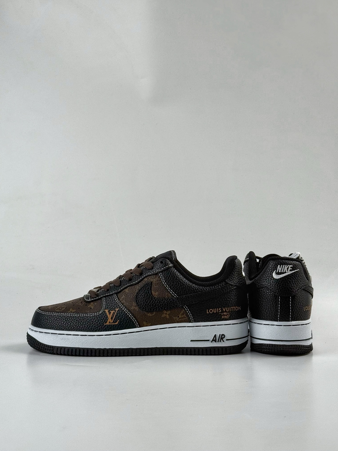 Nike Air Force 1 Low 07 x Louis Vuitton 黑棕满印 CZ3986-002