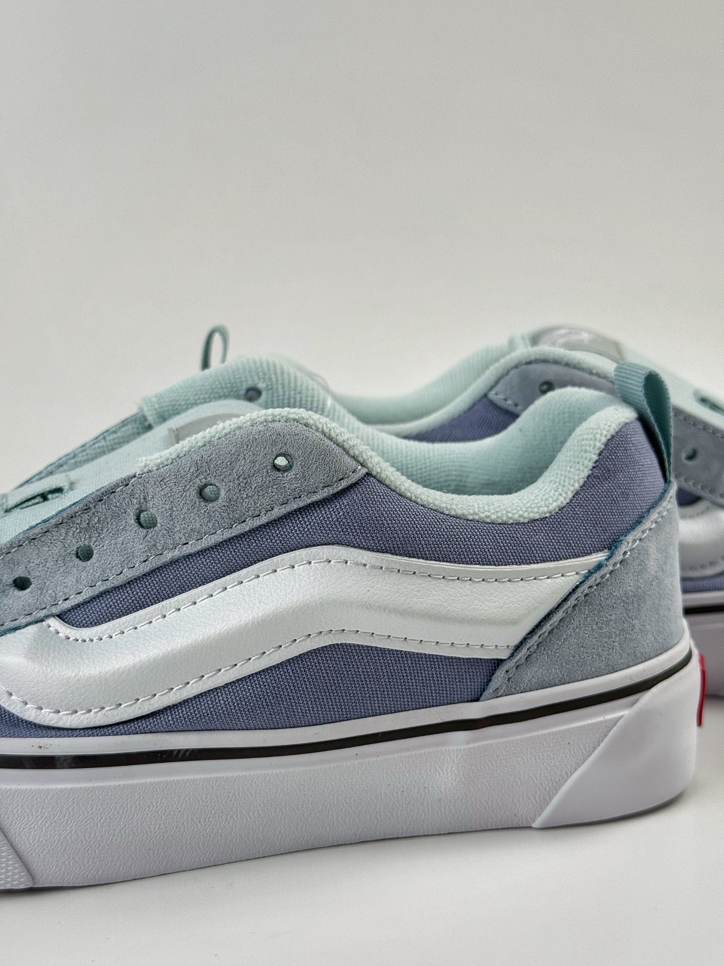 130 Vans Knu Skool 布面牛仔色织物牛剖层革 柔软舒适薄底 耐磨 低帮 板鞋