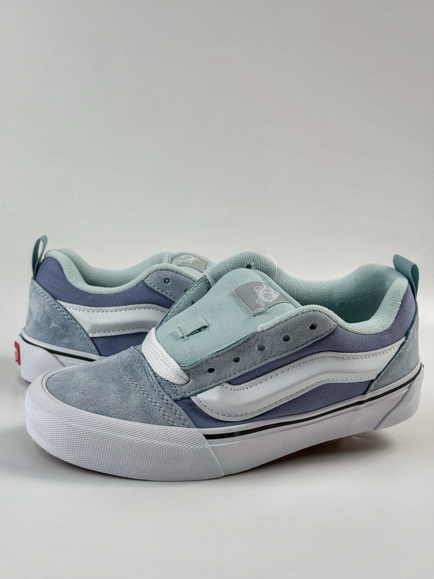 130 Vans Knu Skool 布面牛仔色织物牛剖层革 柔软舒适薄底 耐磨 低帮 板鞋