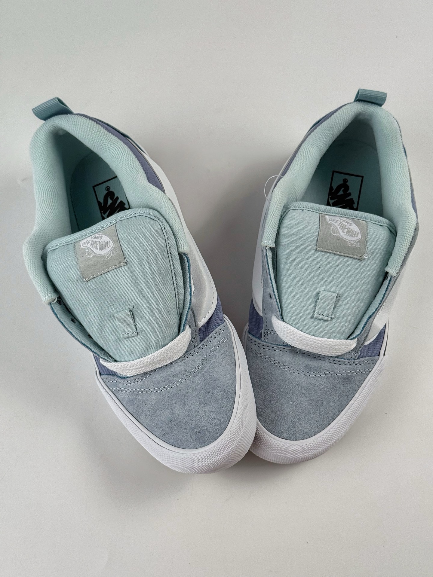 130 Vans Knu Skool 布面牛仔色织物牛剖层革 柔软舒适薄底 耐磨 低帮 板鞋
